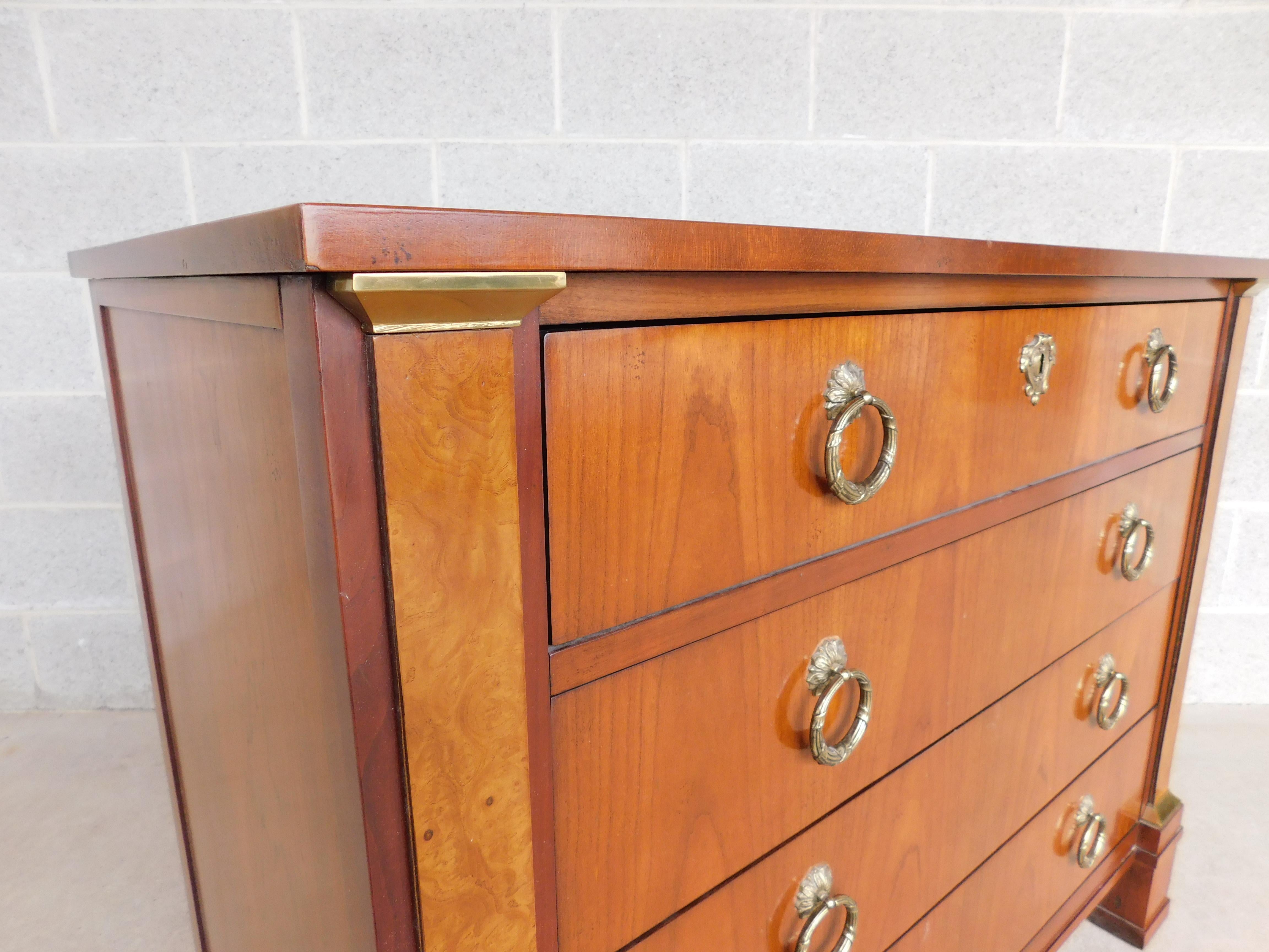 French Empire Style Cherry Chest by BAKER Furniture Co. For Sale 5