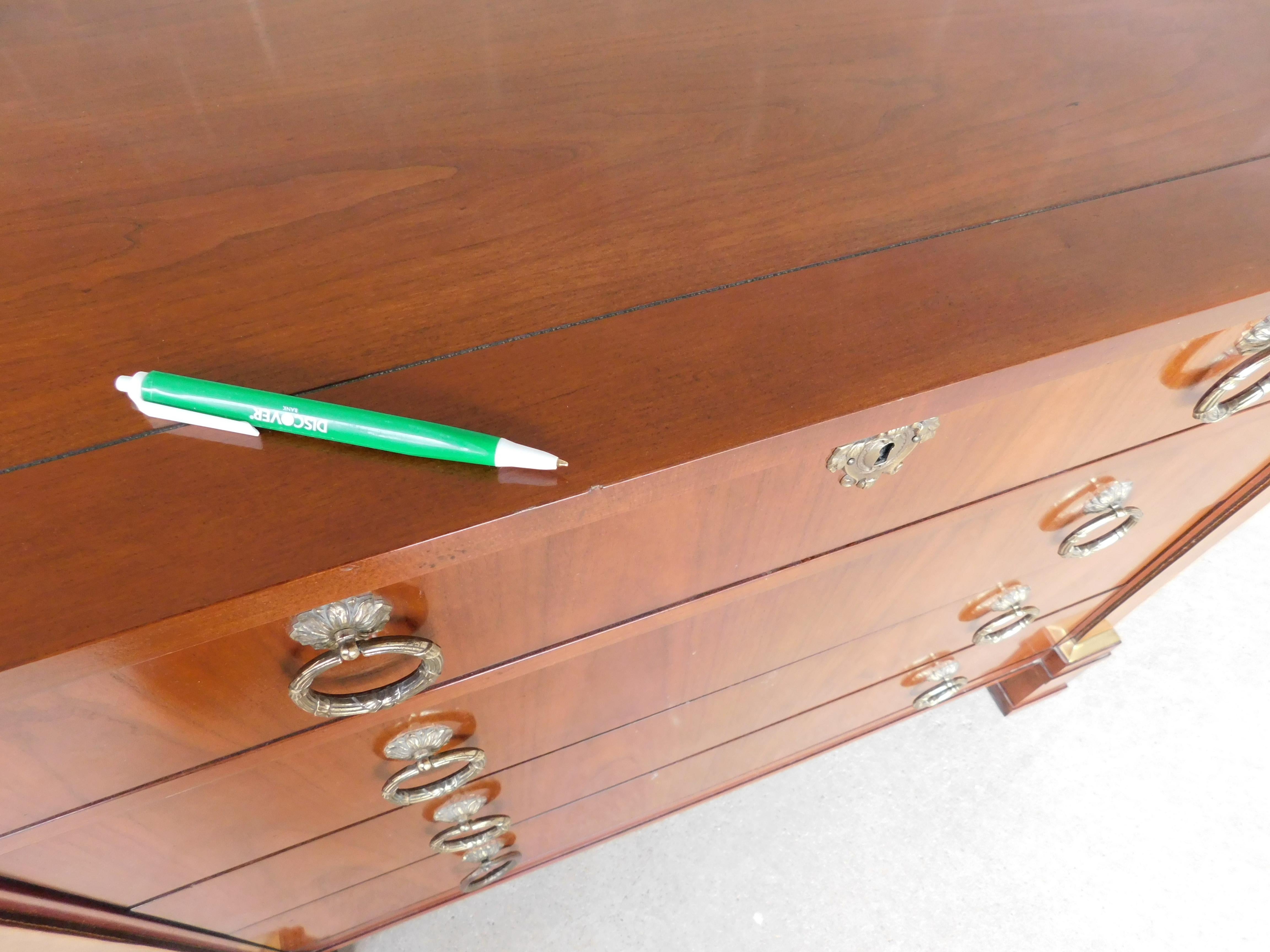 French Empire Style Cherry Chest by BAKER Furniture Co. For Sale 7