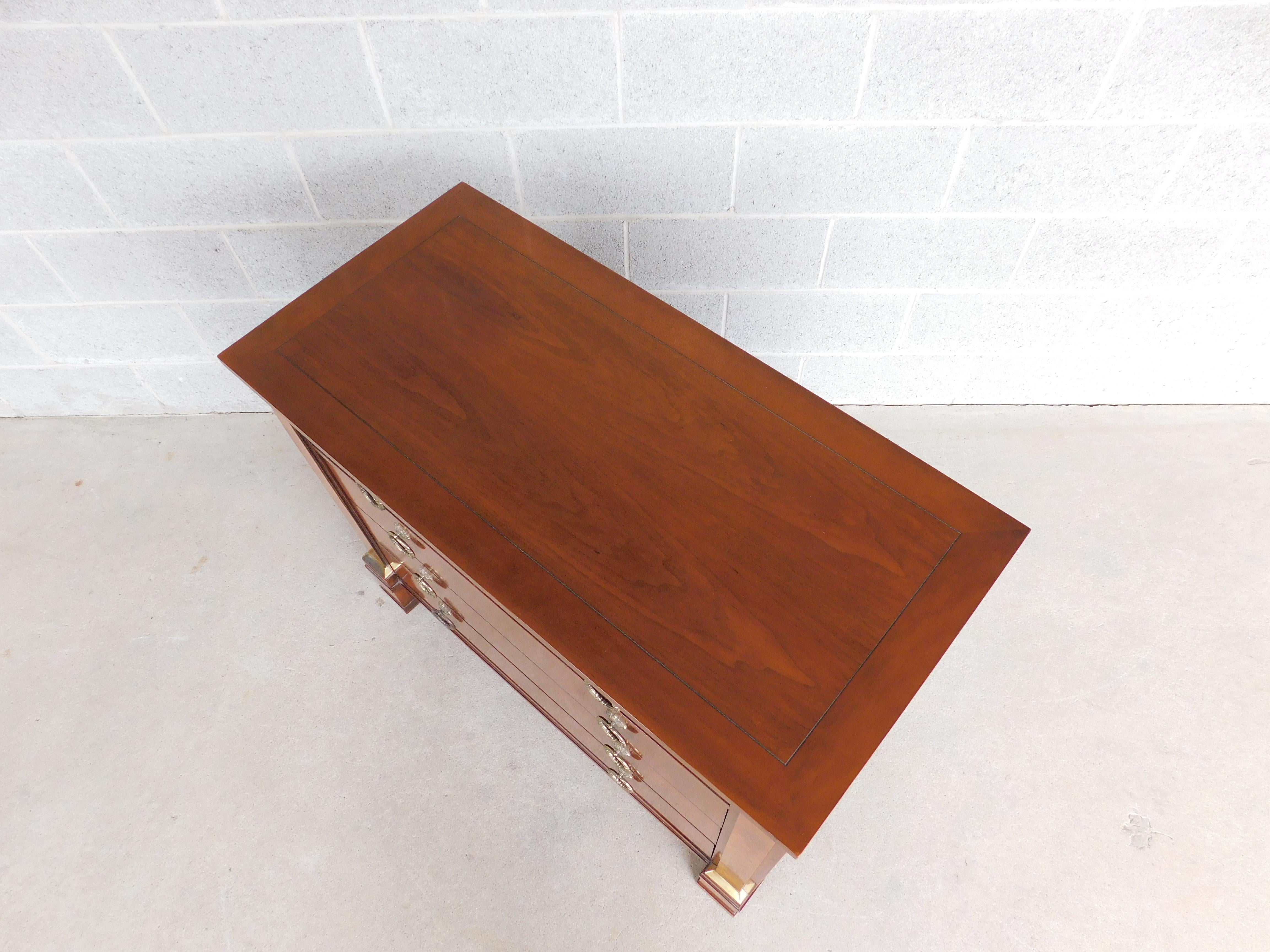 French Empire Style Cherry Chest by BAKER Furniture Co. In Good Condition For Sale In Parkesburg, PA