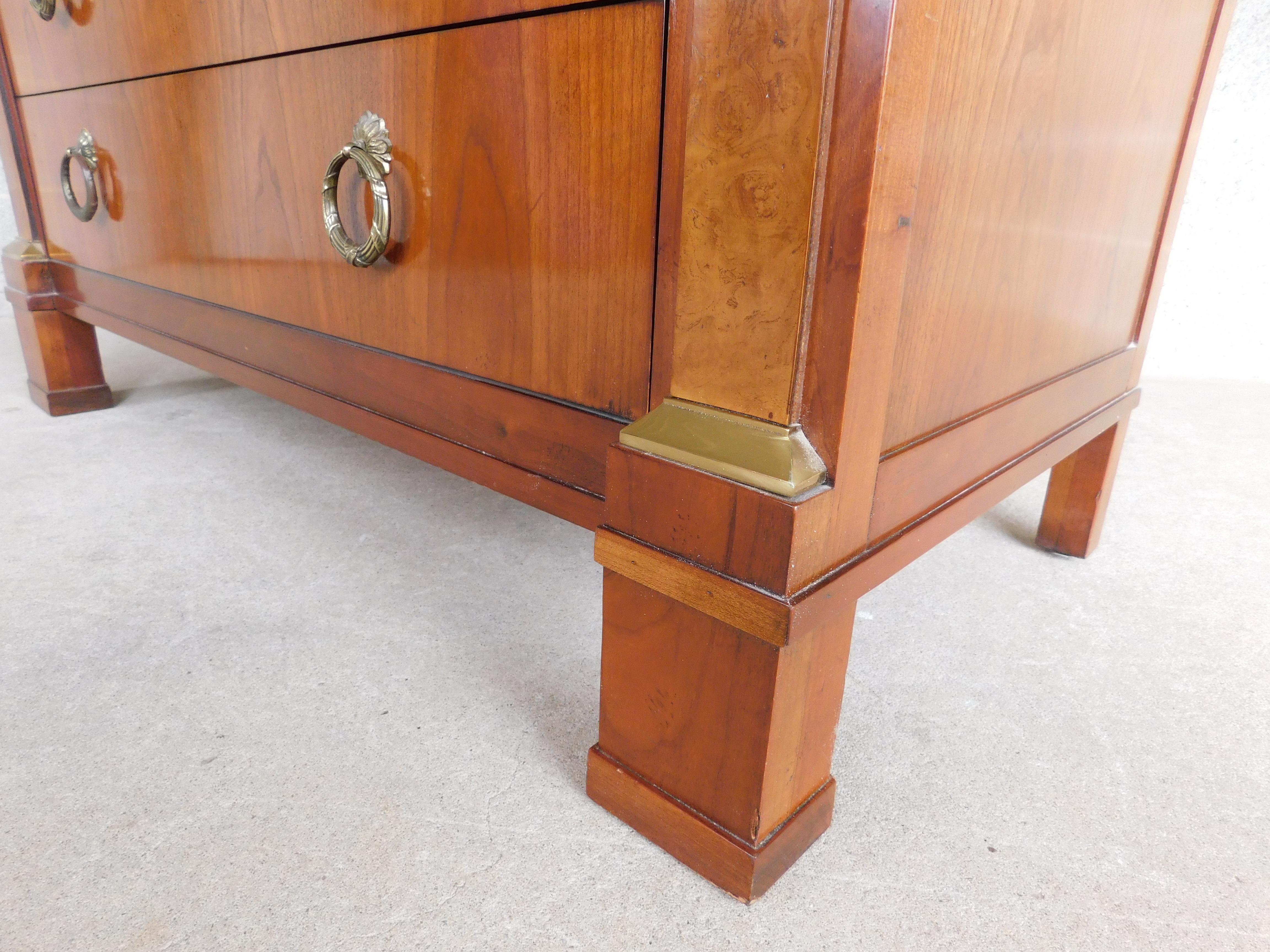 20th Century French Empire Style Cherry Chest by BAKER Furniture Co. For Sale