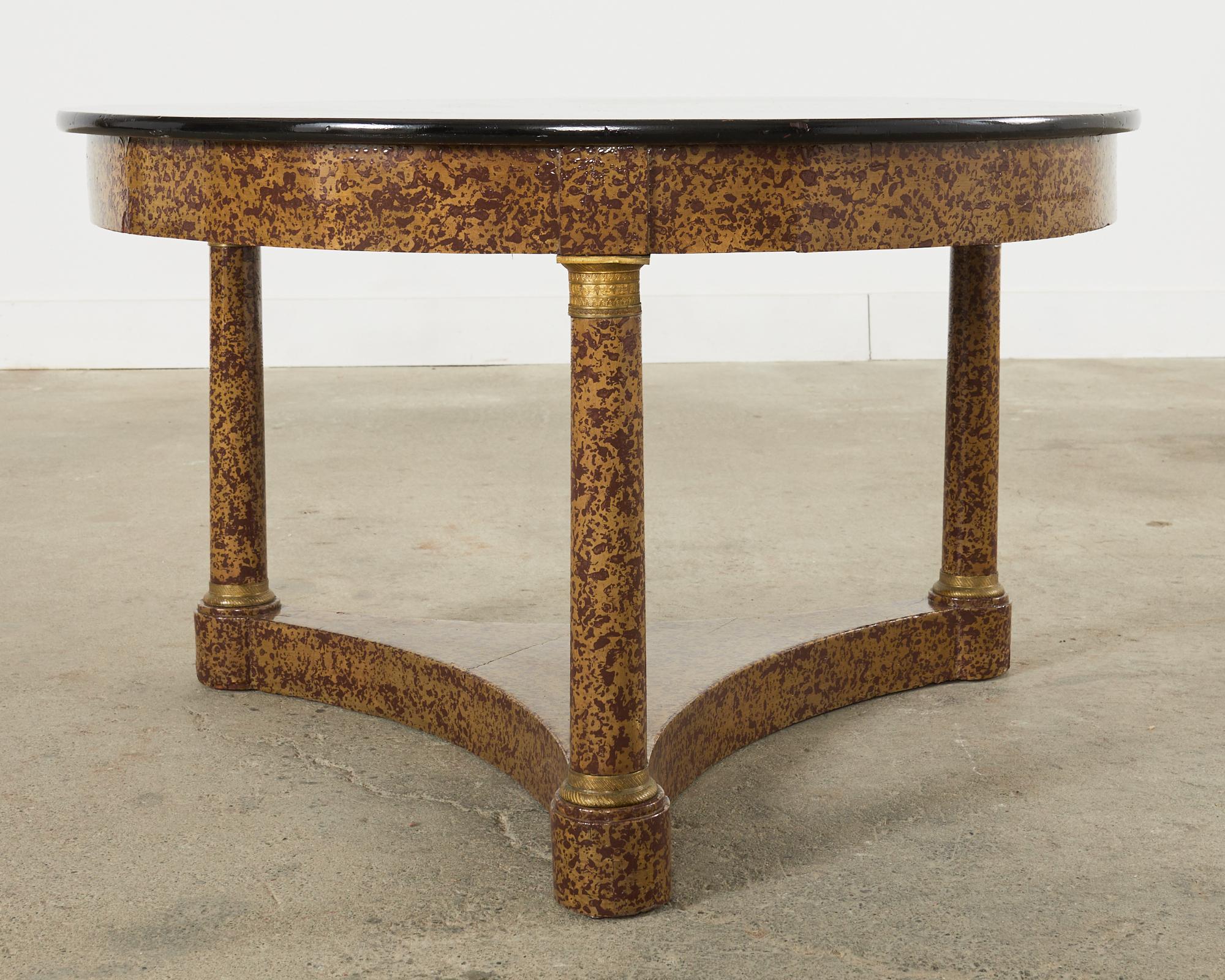 French Empire Style Cocktail Table Speckled by Ira Yeager For Sale 3