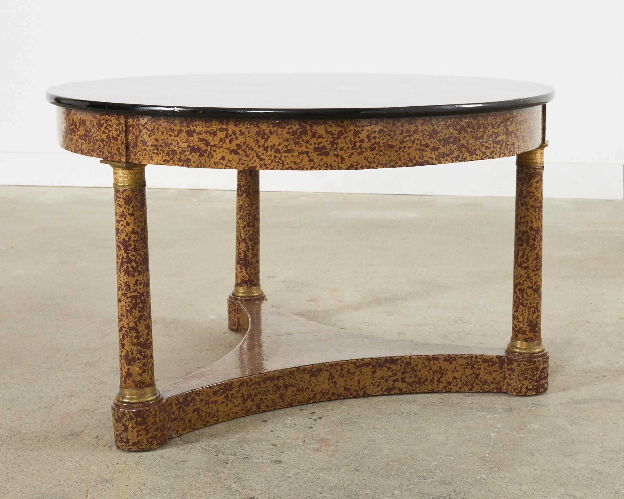 French Empire Style Cocktail Table Speckled by Ira Yeager For Sale 5