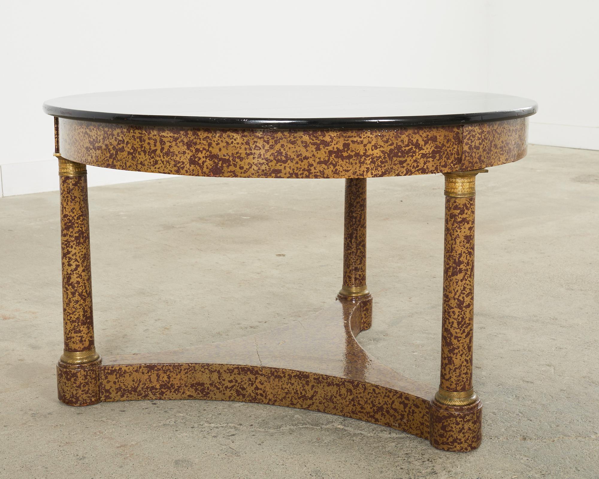 French Empire Style Cocktail Table Speckled by Ira Yeager For Sale 10