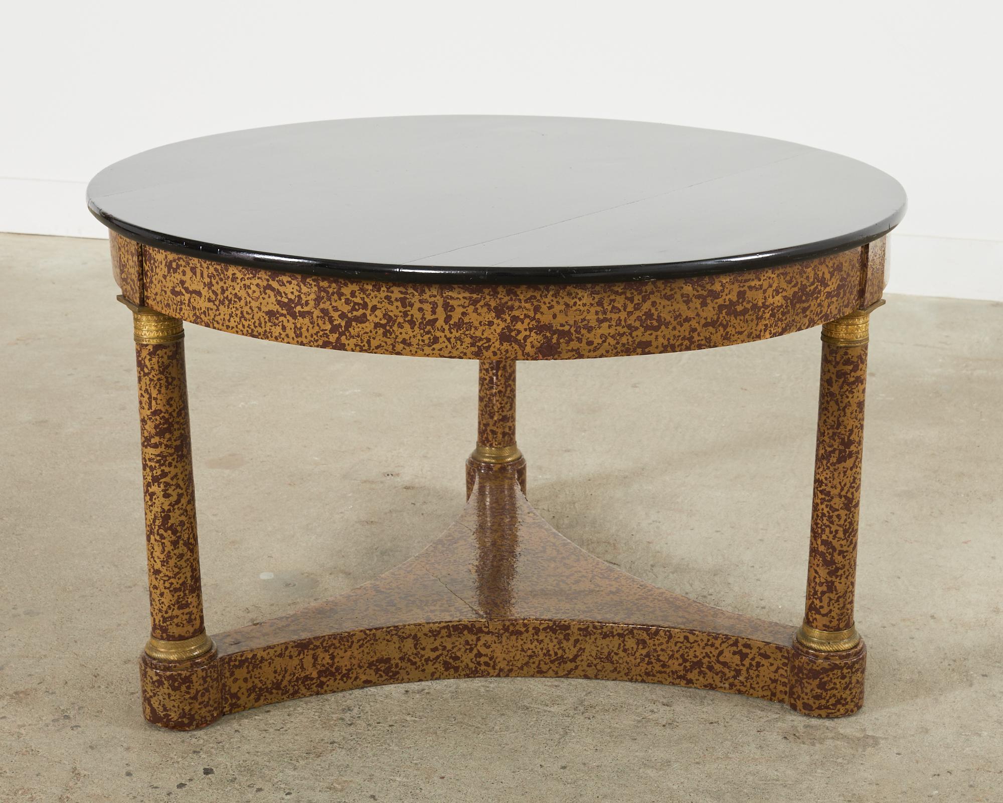 French Empire Style Cocktail Table Speckled by Ira Yeager For Sale 11