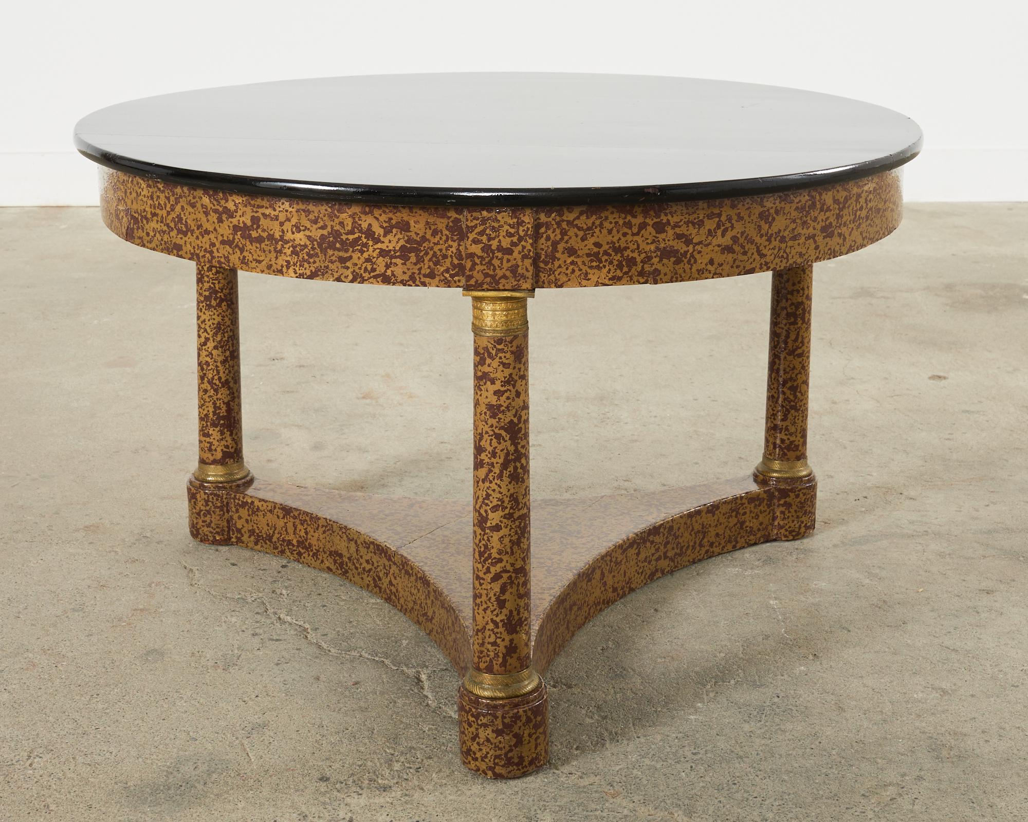 French Empire Style Cocktail Table Speckled by Ira Yeager For Sale 8