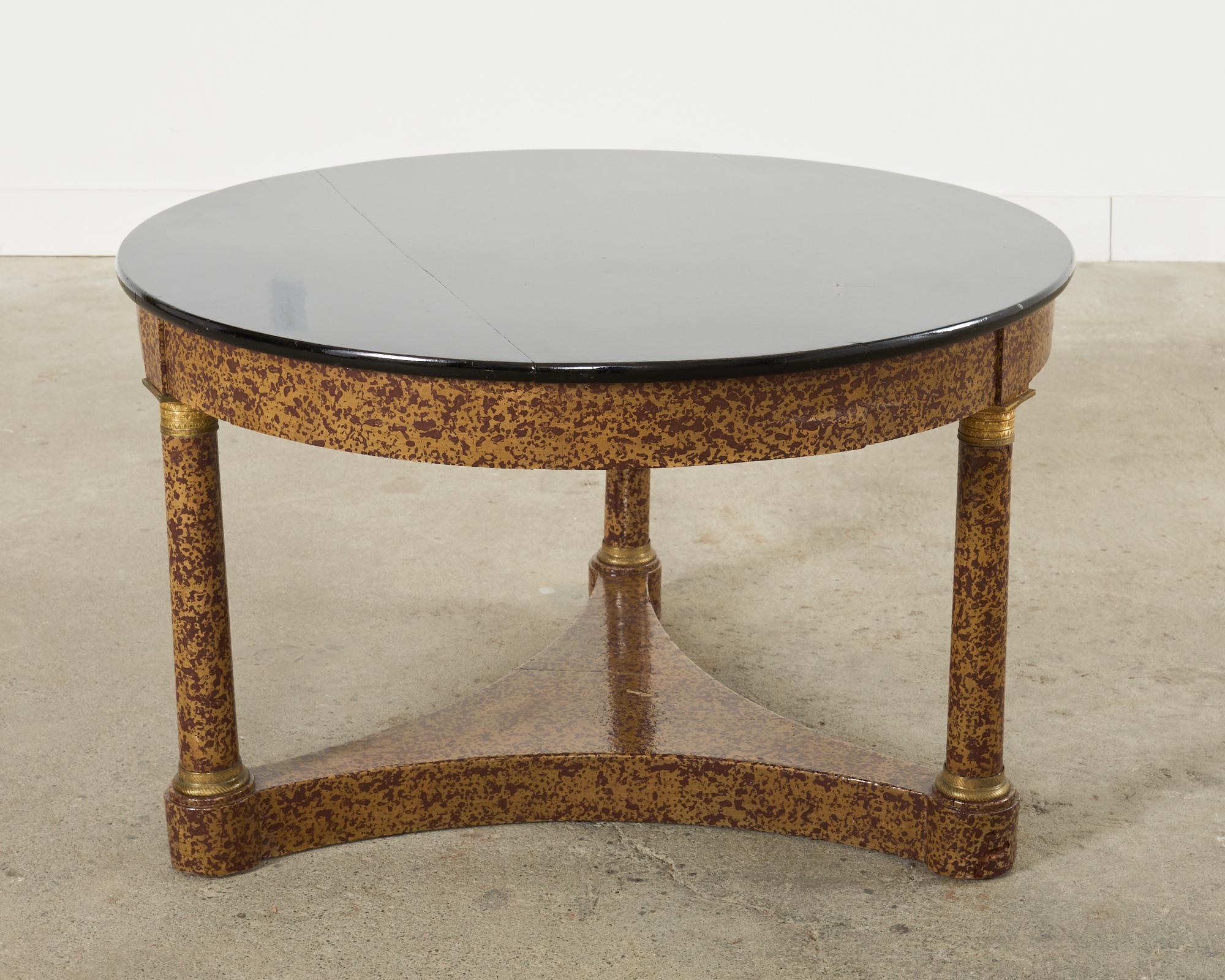 American French Empire Style Cocktail Table Speckled by Ira Yeager For Sale