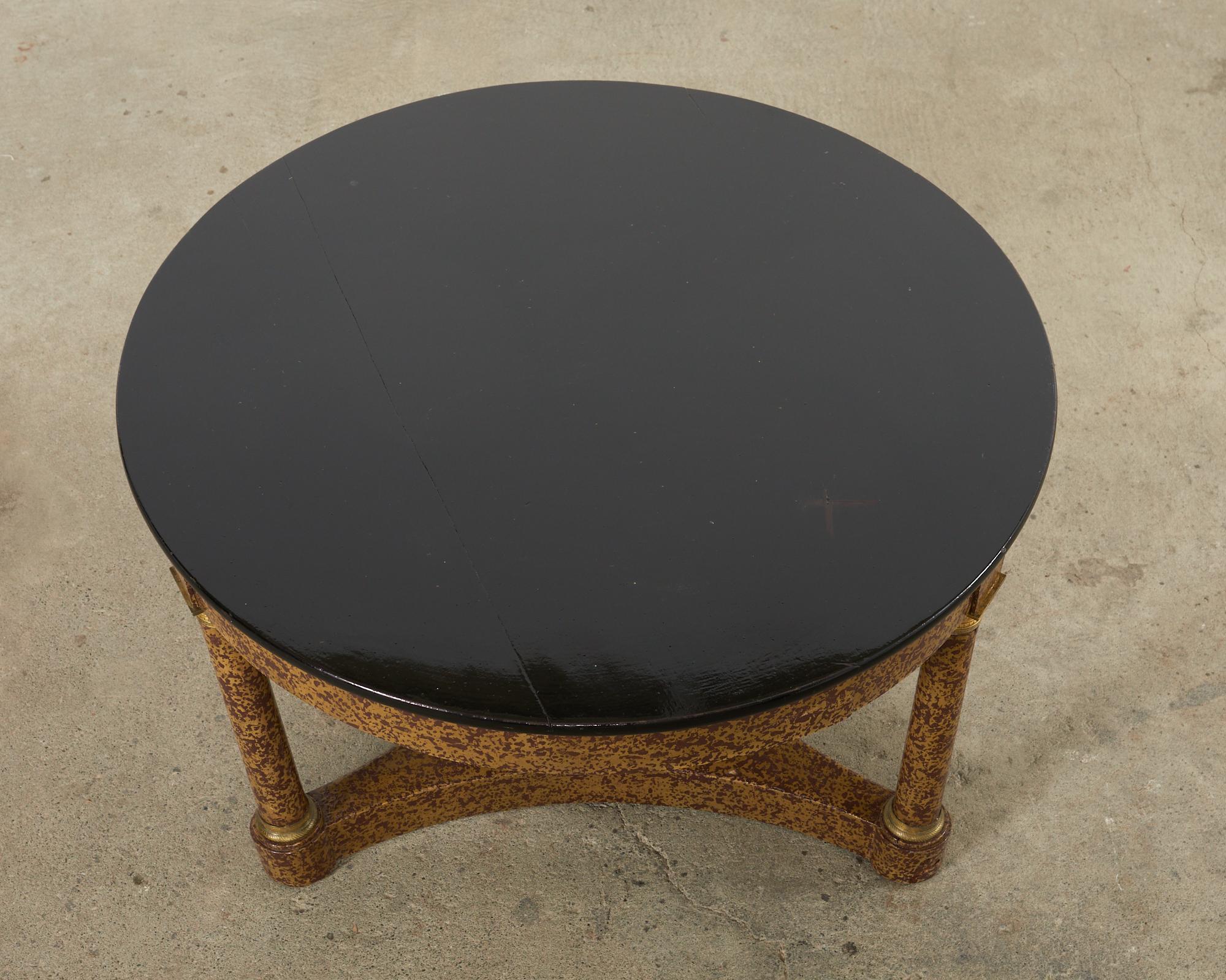 Lacquered French Empire Style Cocktail Table Speckled by Ira Yeager For Sale