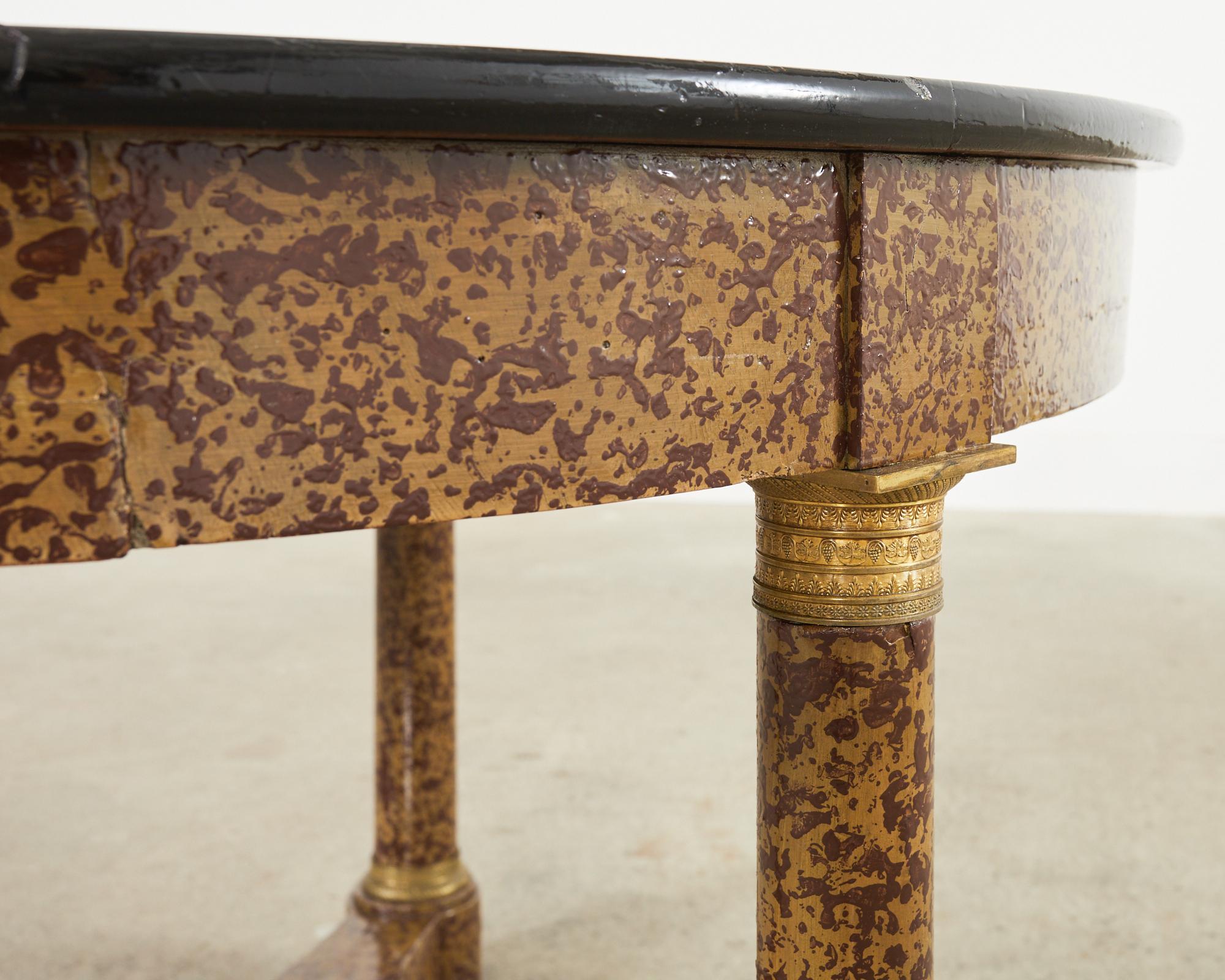 20th Century French Empire Style Cocktail Table Speckled by Ira Yeager For Sale