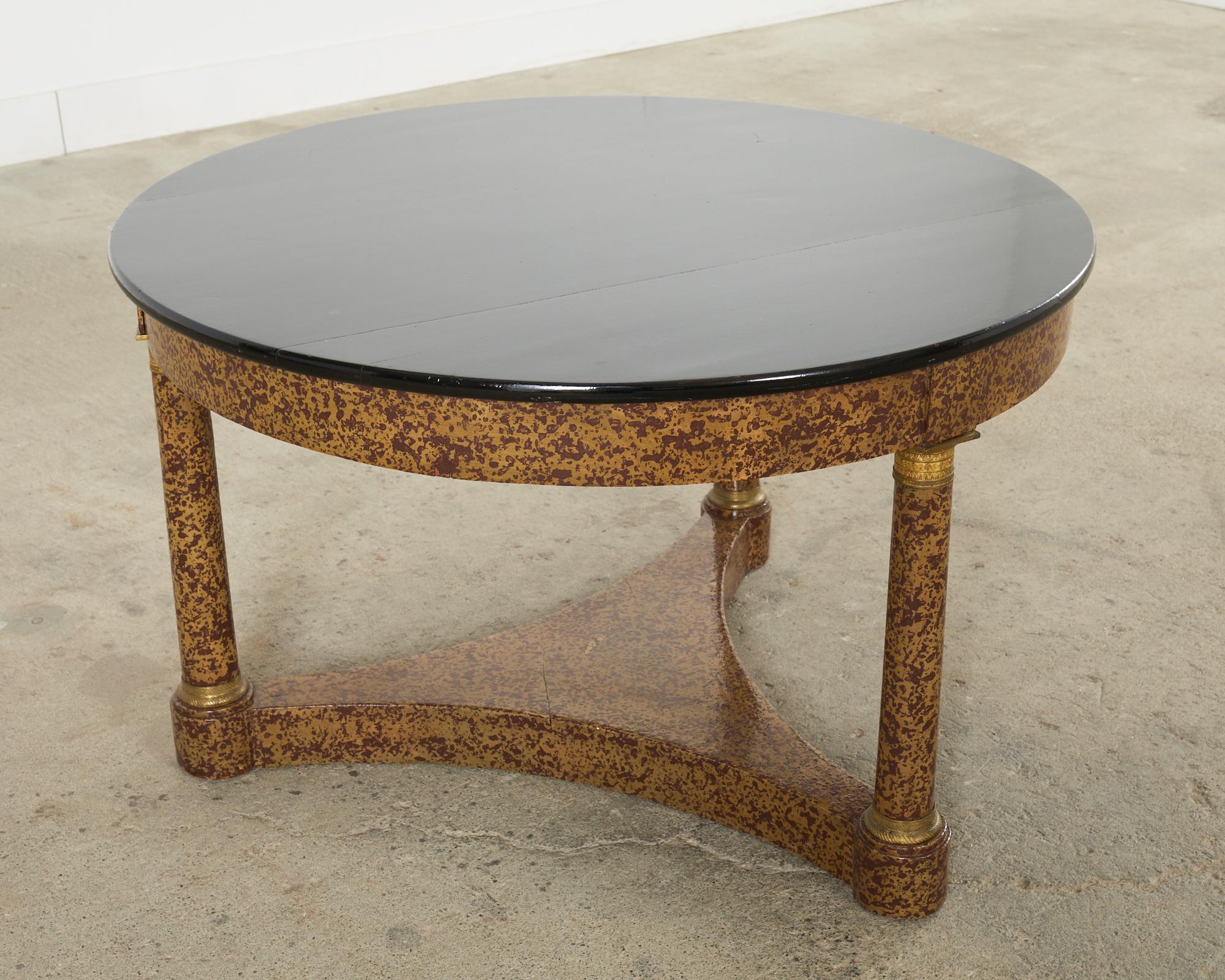 Bronze French Empire Style Cocktail Table Speckled by Ira Yeager For Sale