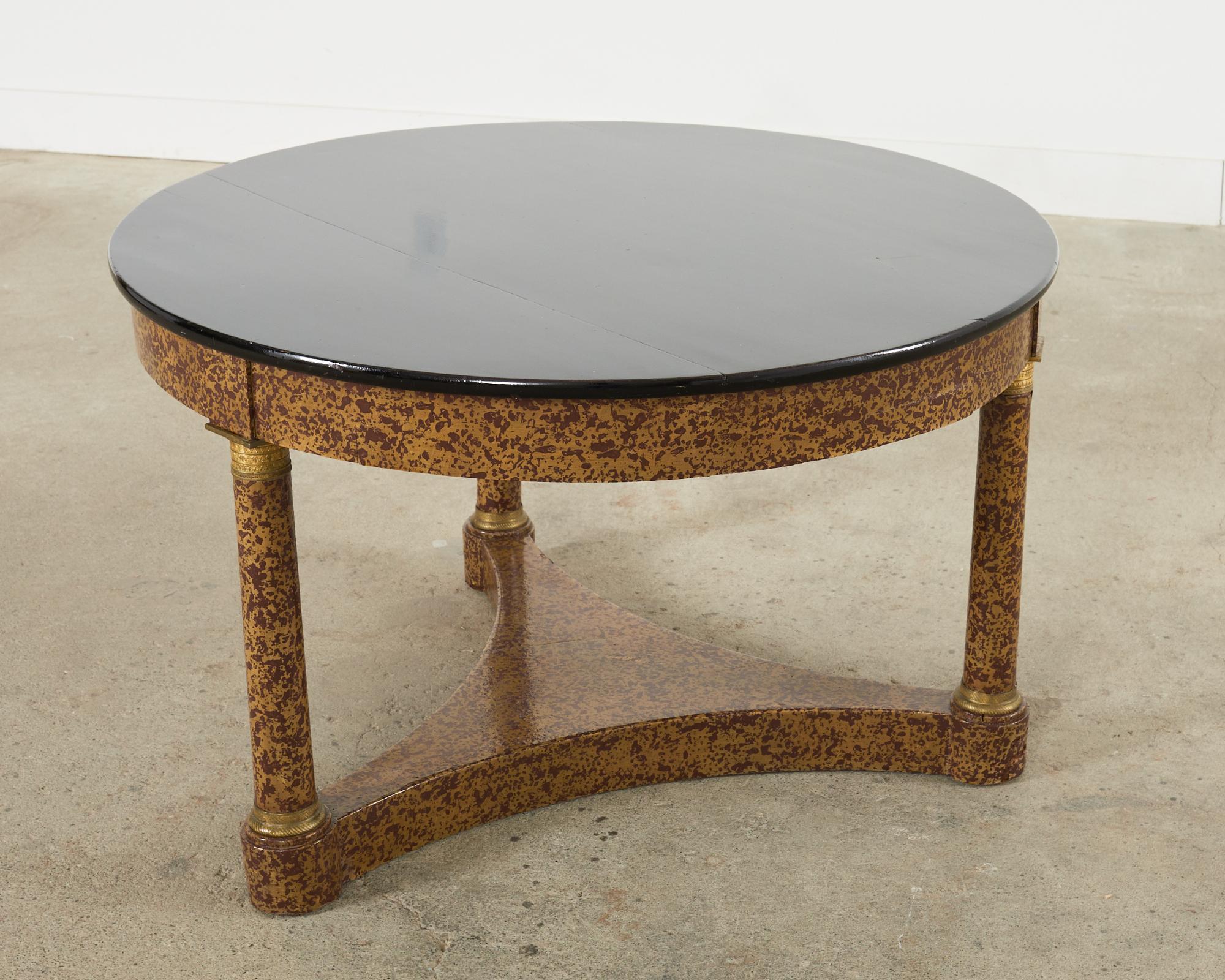 French Empire Style Cocktail Table Speckled by Ira Yeager For Sale 2