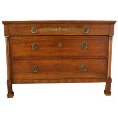 Antique French Empire Style Commode Chest of Drawers