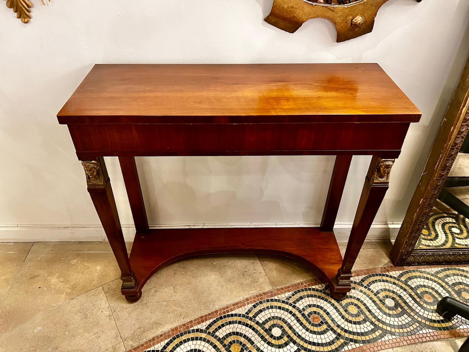 Wood French Empire Style Console     For Sale