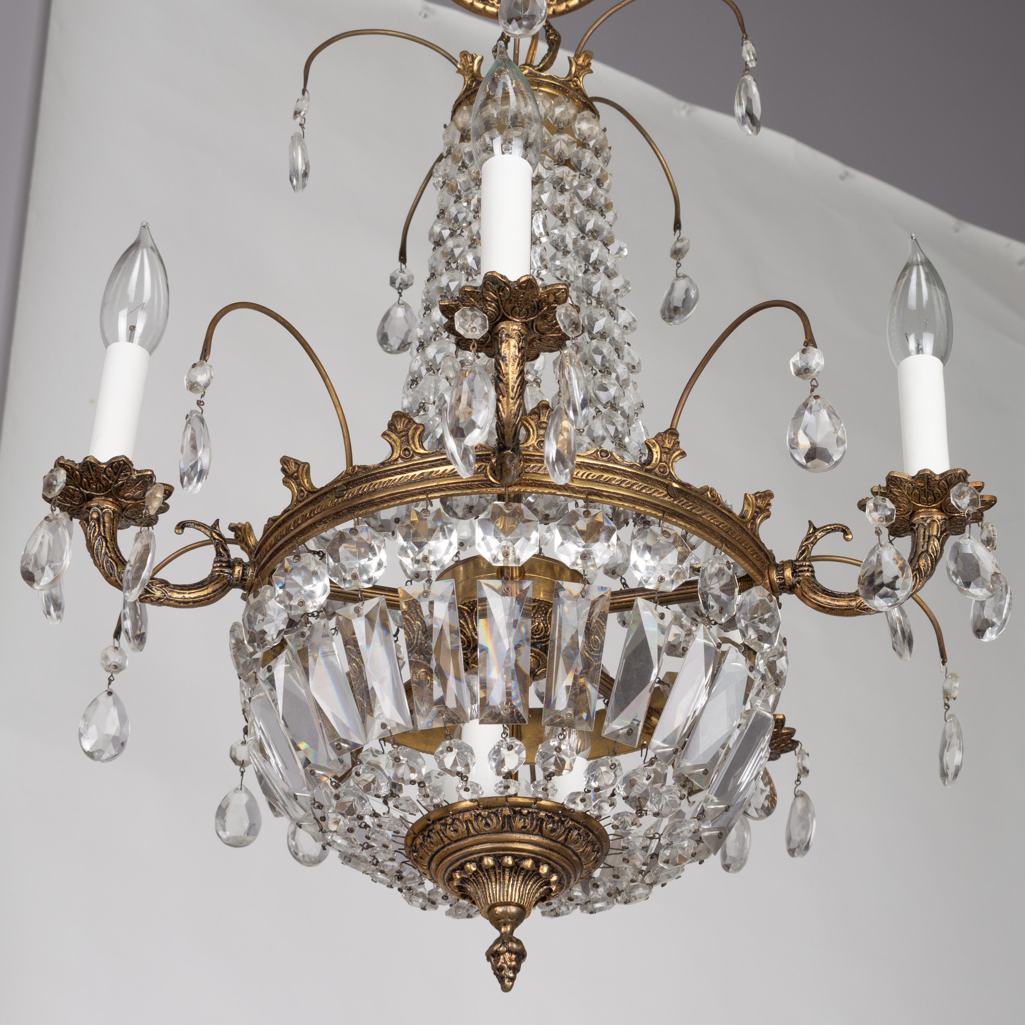 French Empire Style Crystal Chandelier at 1stDibs