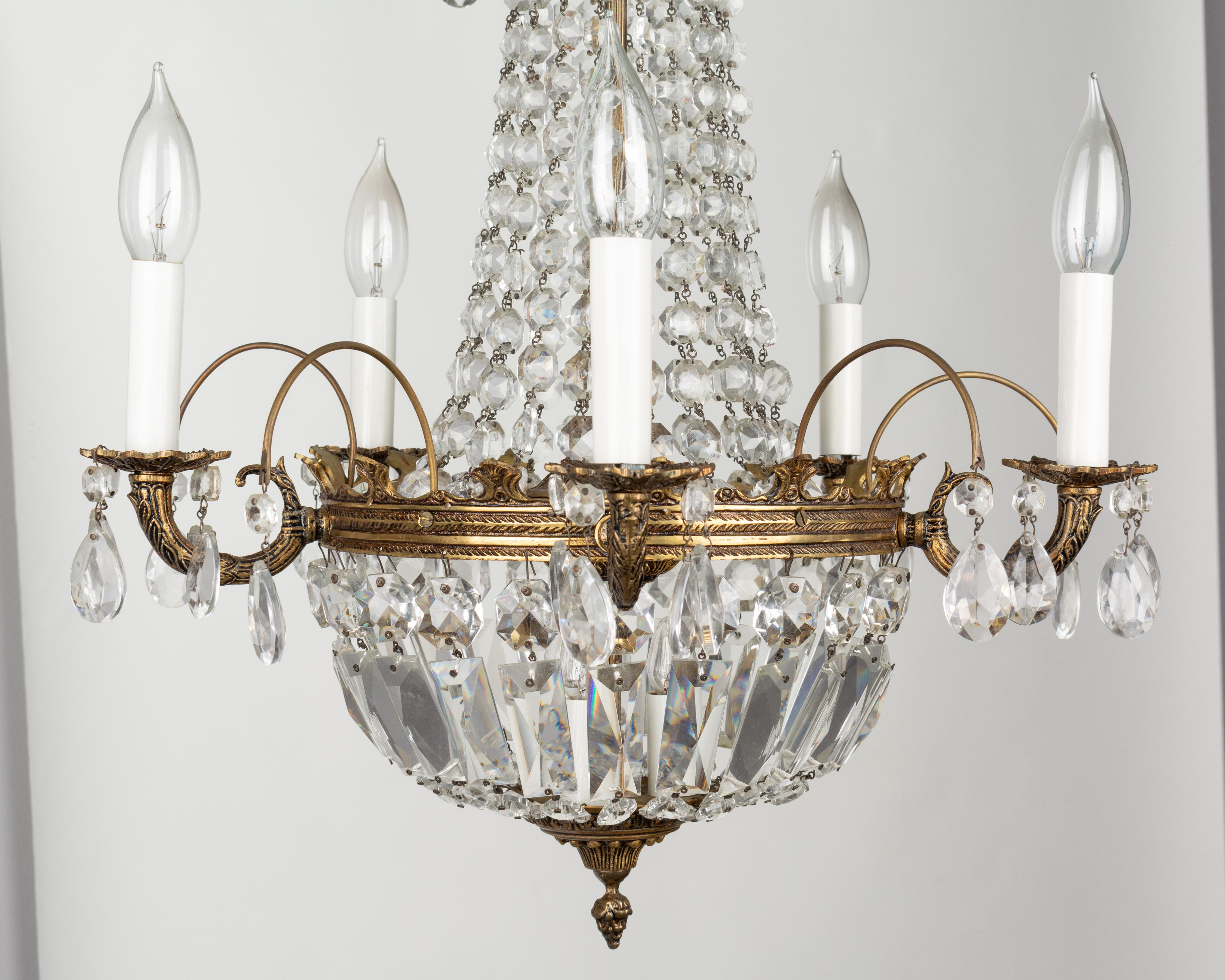French Empire Style Crystal Chandelier 1
