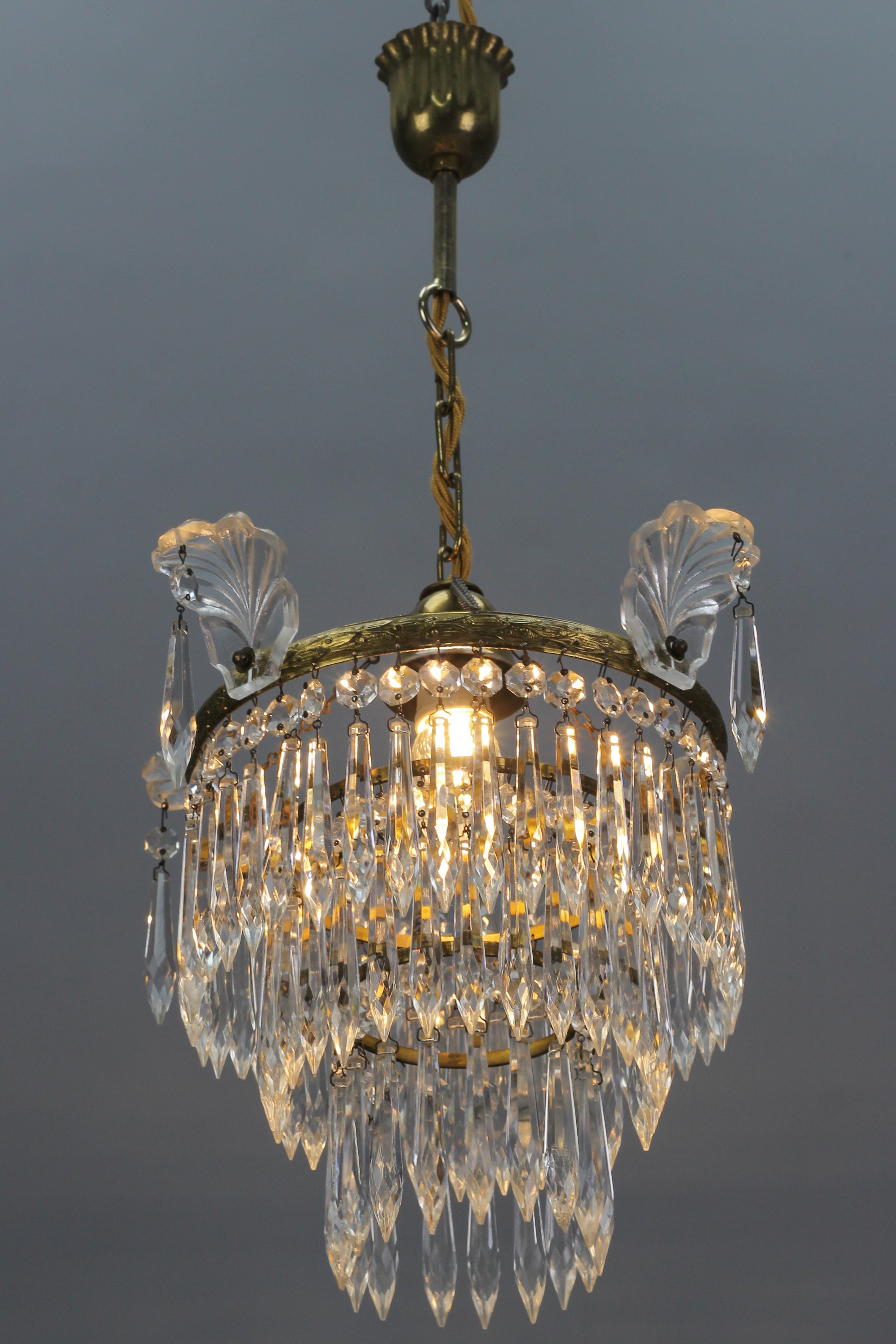 lampadario ottone anni '30