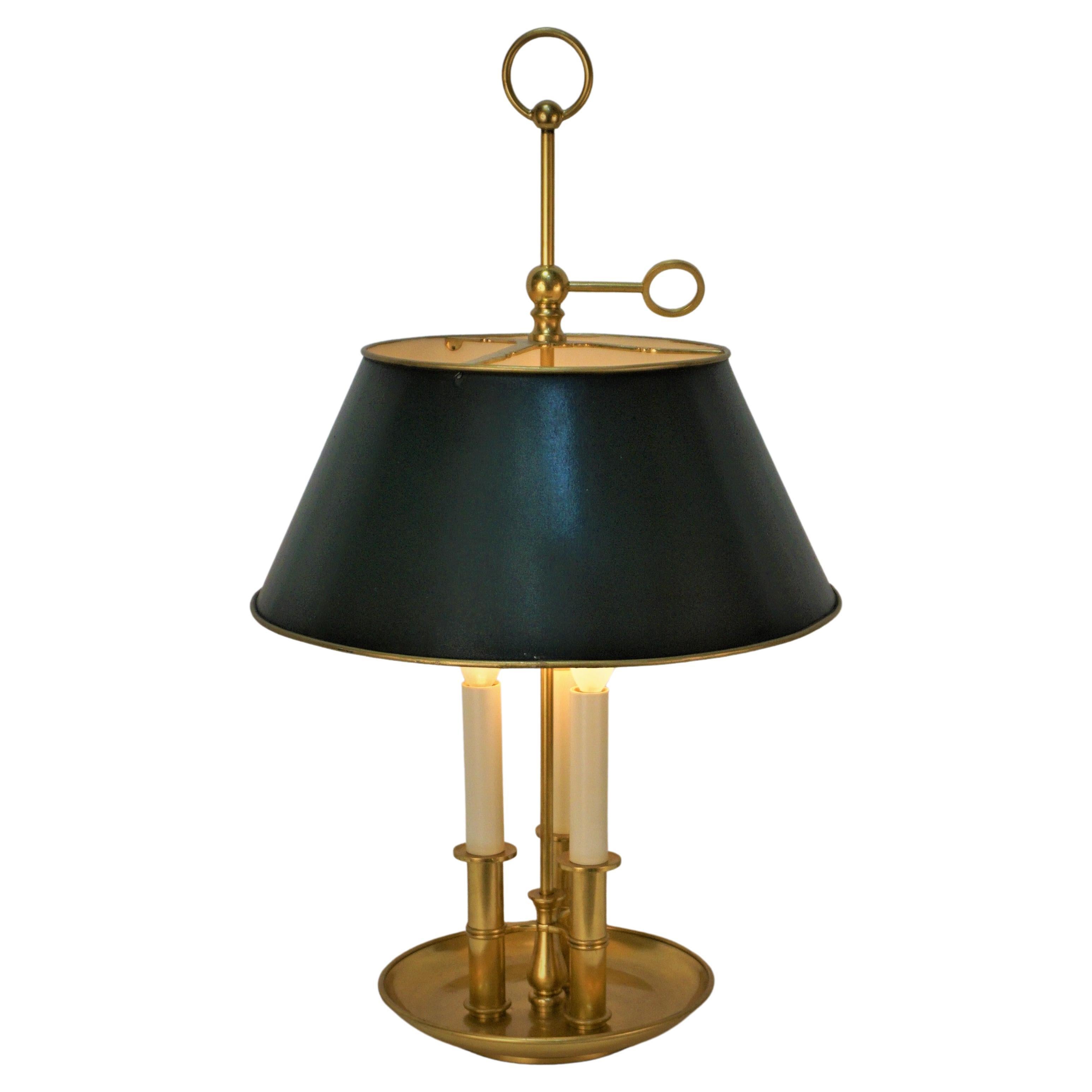 French Empire Style Bronze Dore Bouillotte Table Lamp at 1stDibs