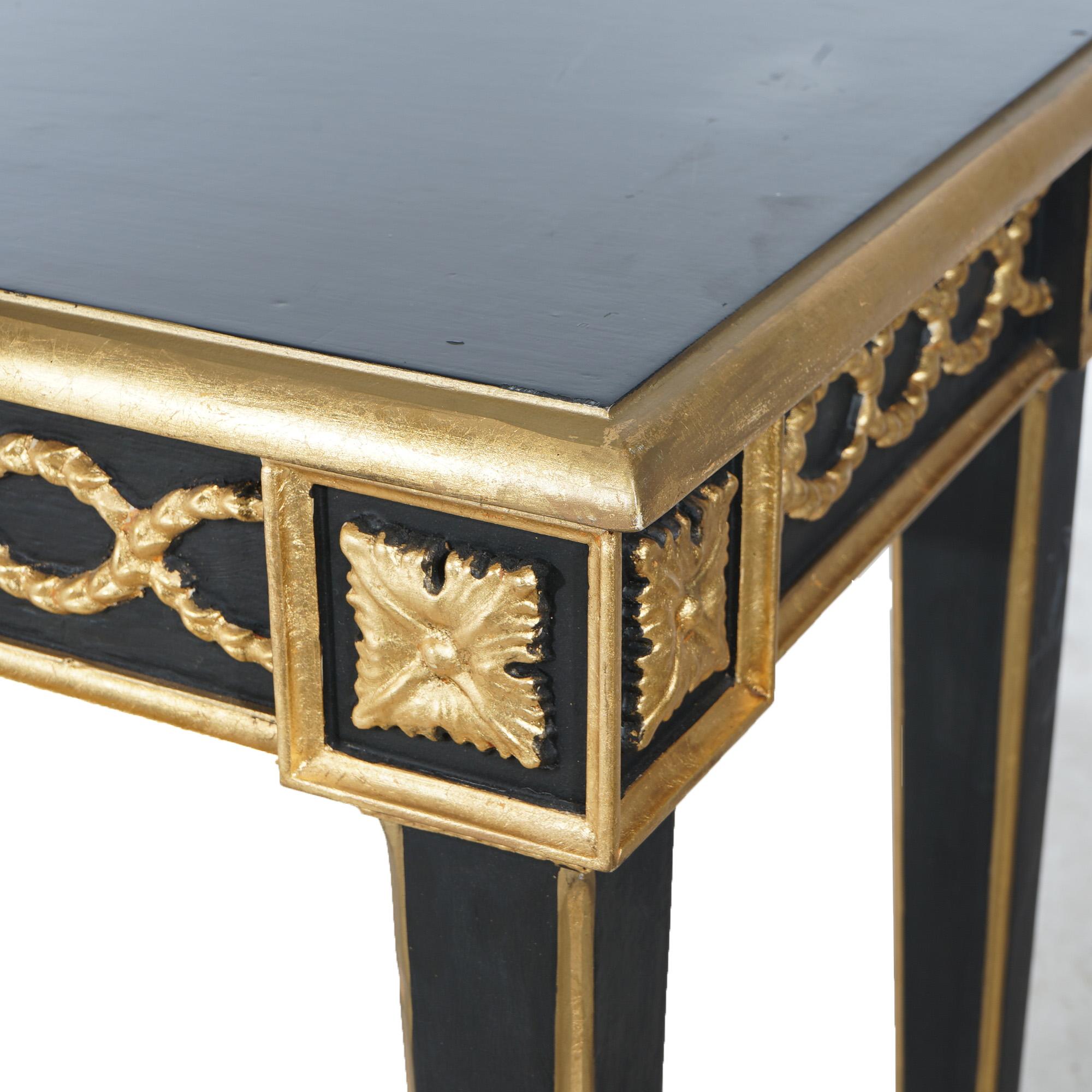 Table console ébonisée et dorée de style Empire français 20e siècle en vente 4