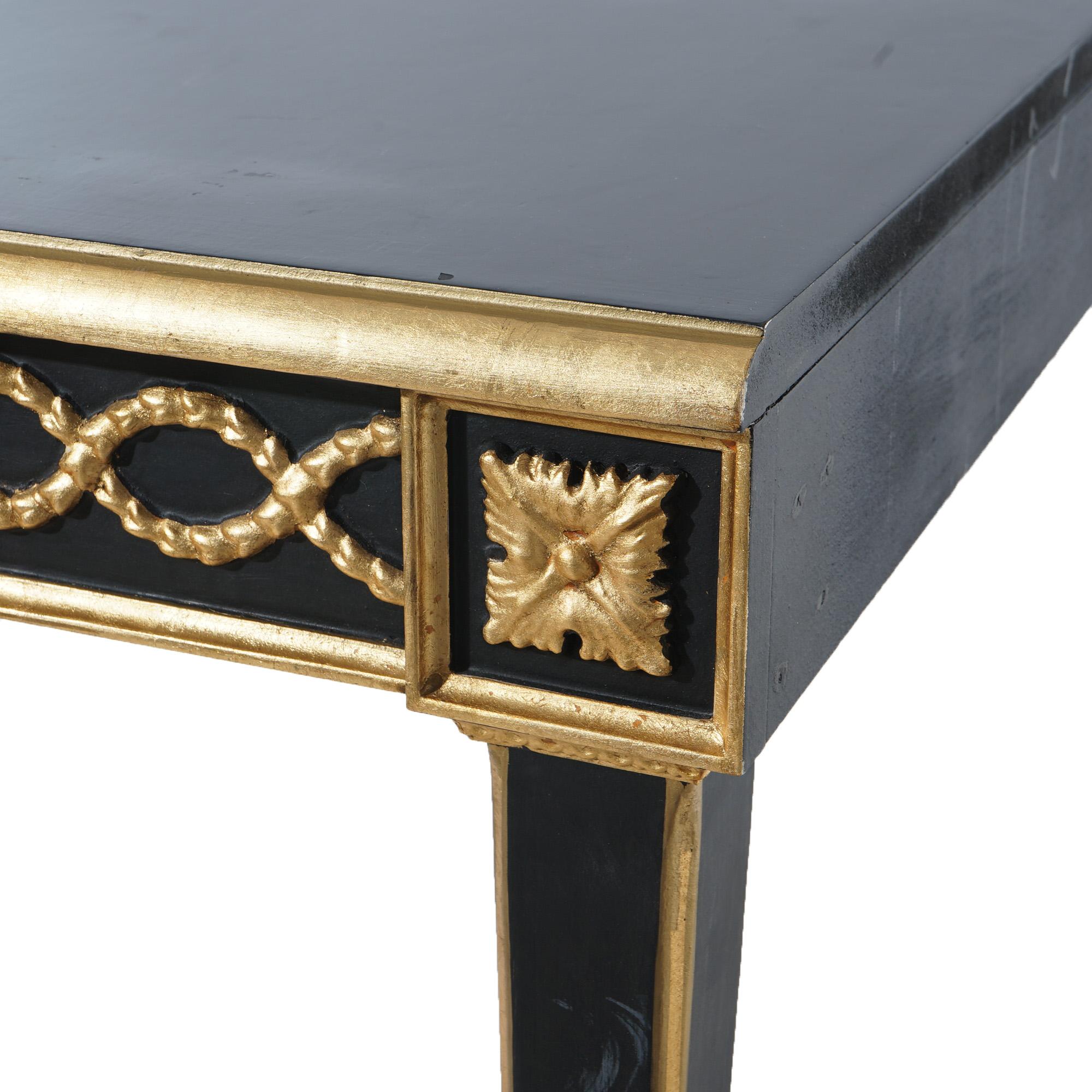 Table console ébonisée et dorée de style Empire français 20e siècle en vente 5