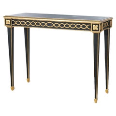 French Empire Style Ebonized & Gilt Console Table 20thC