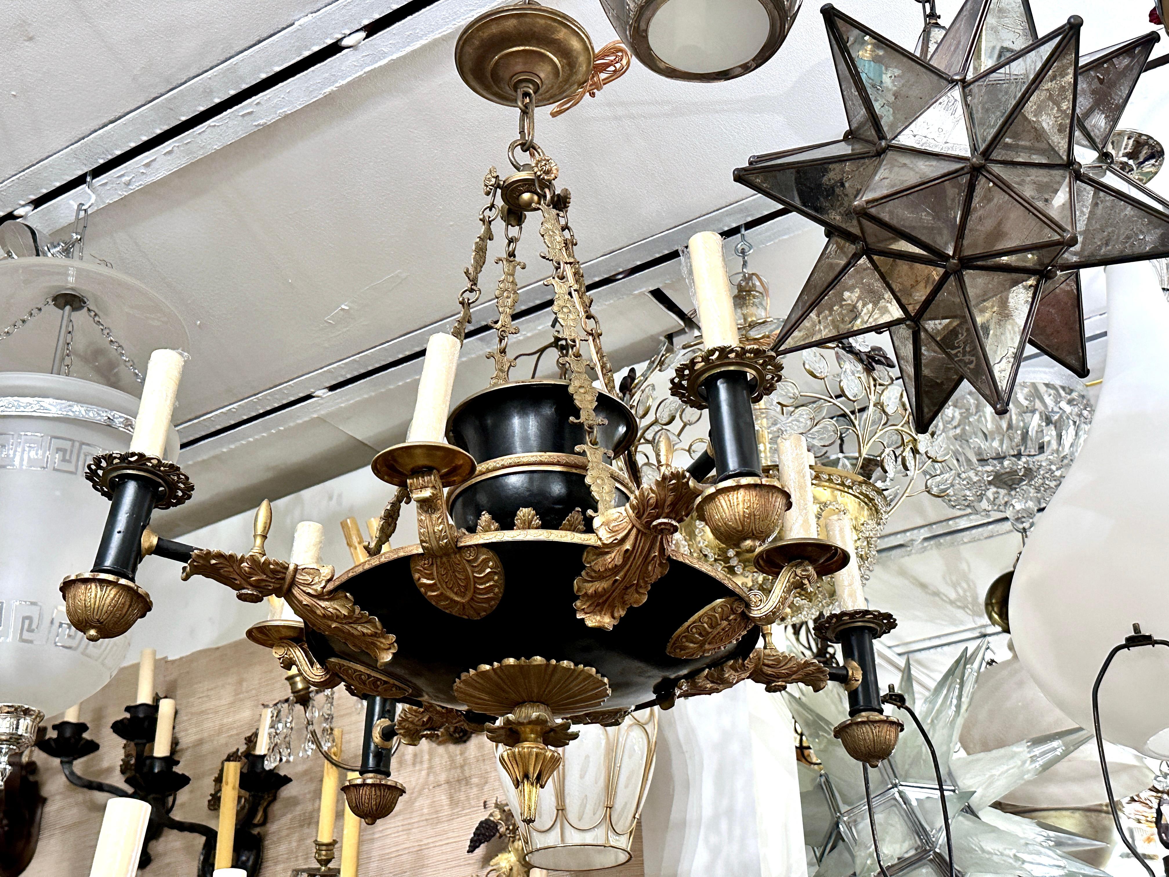 French Empire Style Eight-Arm Chandelier For Sale 8