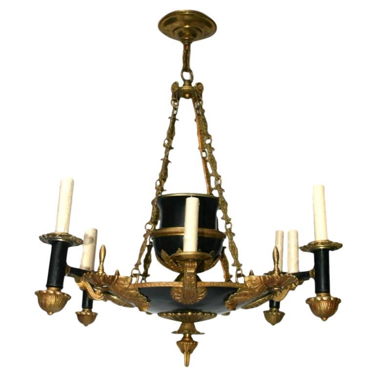 French Empire Style Eight-Arm Chandelier For Sale
