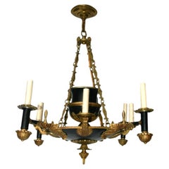 Antique French Empire Style Eight-Arm Chandelier