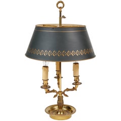 French Empire Style Gilded Bronze Bouillotte Lamp