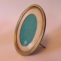 French Empire Style Gilt Bronze Oval Picture Frame, Late 19th Century