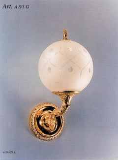 French Empire Style Gilt Bronze Wall Sconce by Gherardo Degli Albizzi