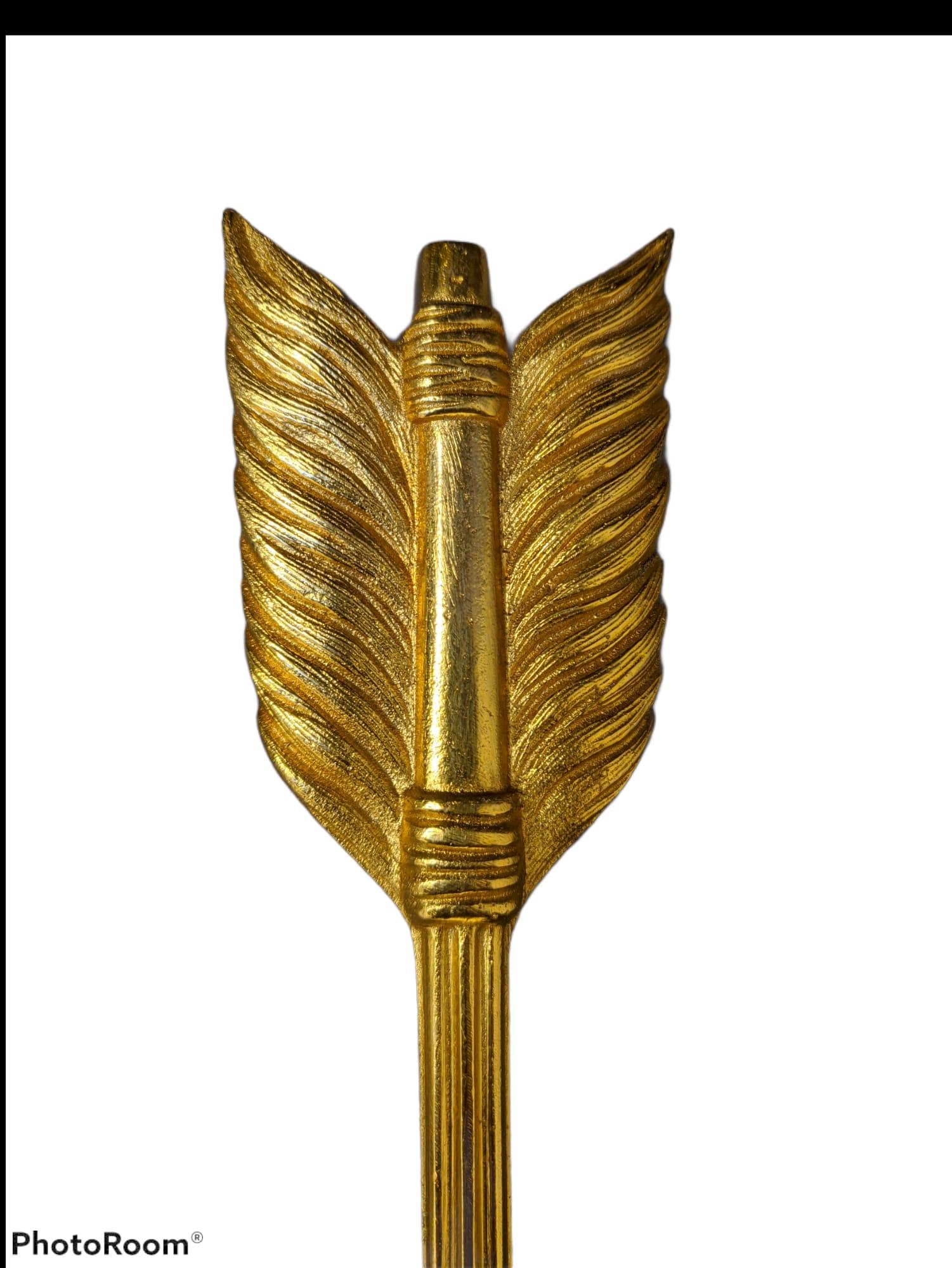 Vergoldeter Bronze-Wandleuchter im französischen Empire-Stil von Gherardo Degli Albizzi (Emailliert) im Angebot