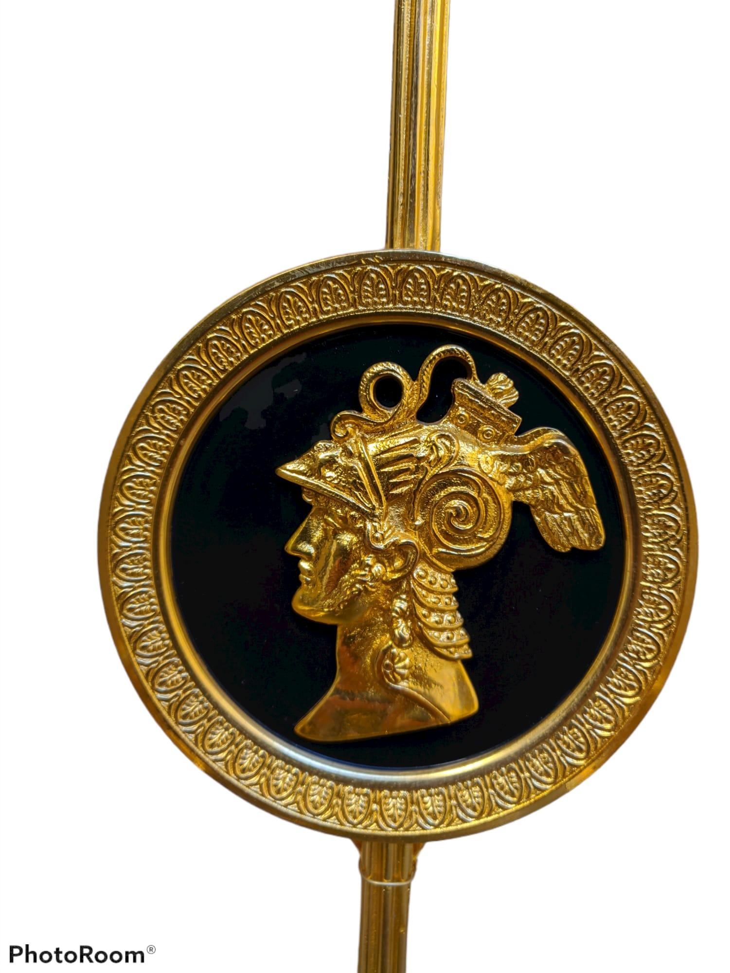 Vergoldetes Bronze-Wandleuchter-Set im französischen Empire-Stil von Gherardo Degli Albizzi (Italienisch) im Angebot
