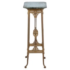 French Empire Style Gilt Metal and Marble Pedestal