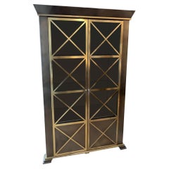 Retro French Empire Style Gilt Metal Display Cabinet