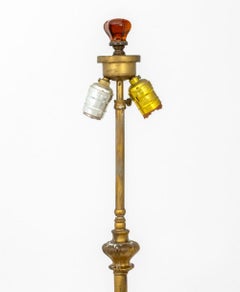 French Empire Style Gilt Metal Floor Lamp