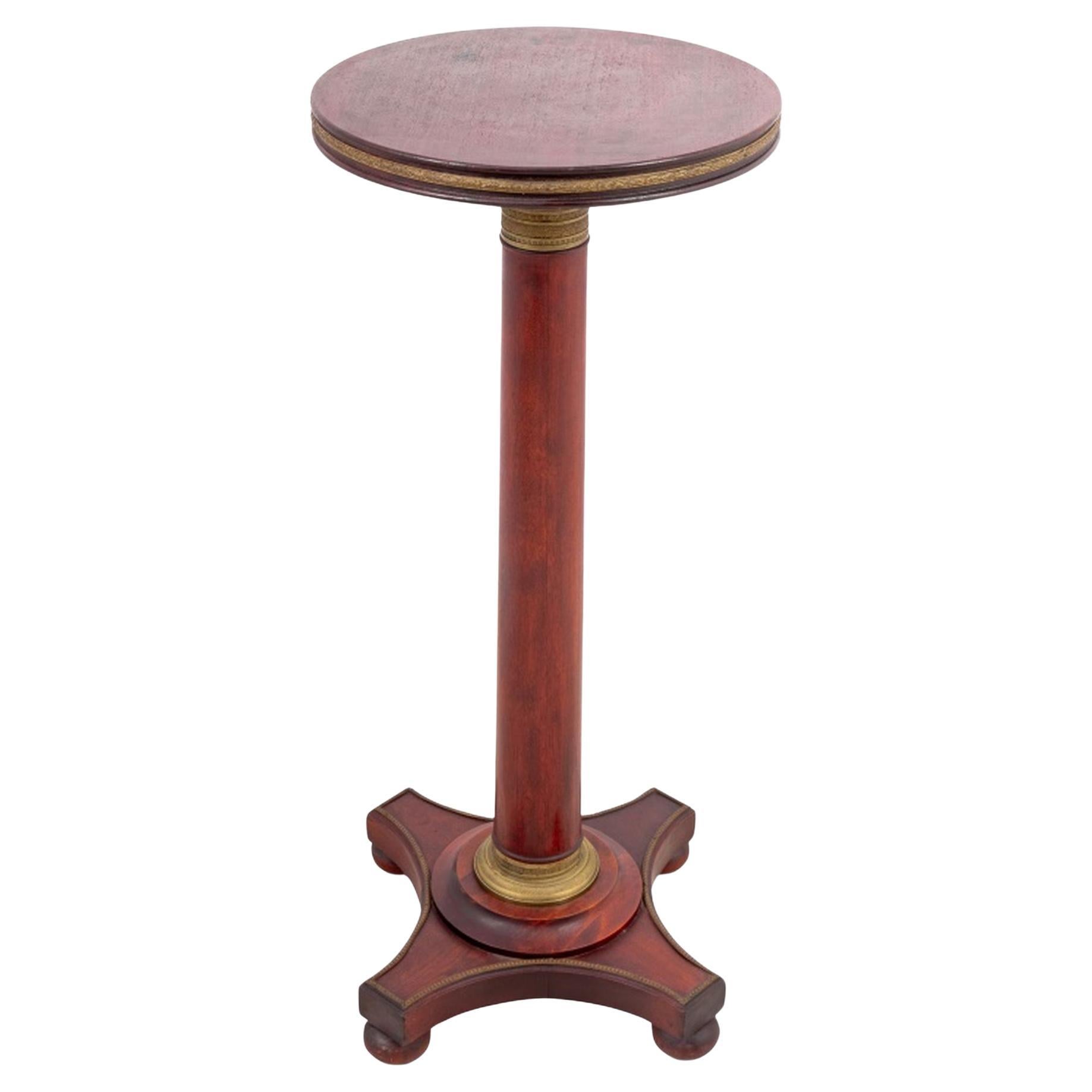 French Empire Style Gilt Metal Mahogany Pedestal im Angebot