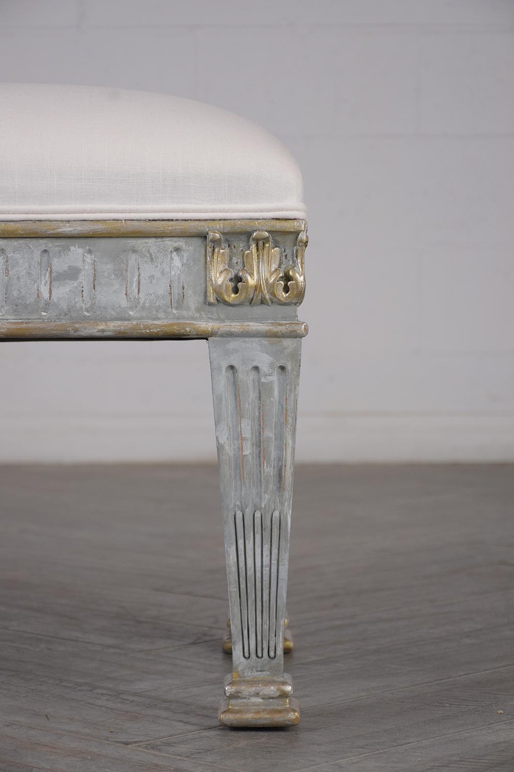 Early 20th Century French Empire Style Gilt Painted Bench