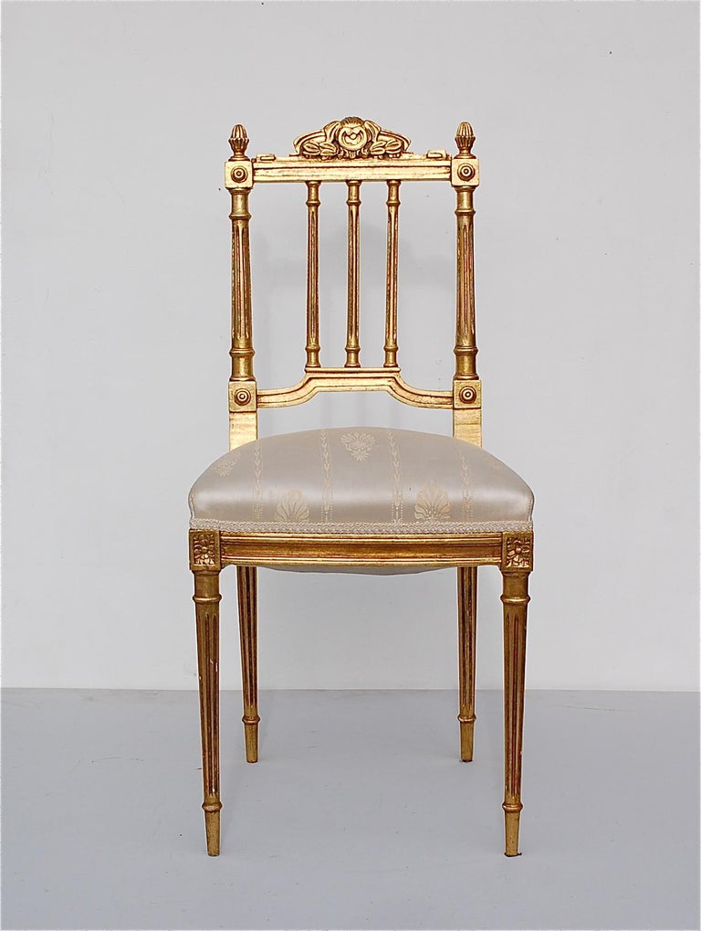 French Empire Style Giltwood Chair, Early 20th Century, France at 1stDibs