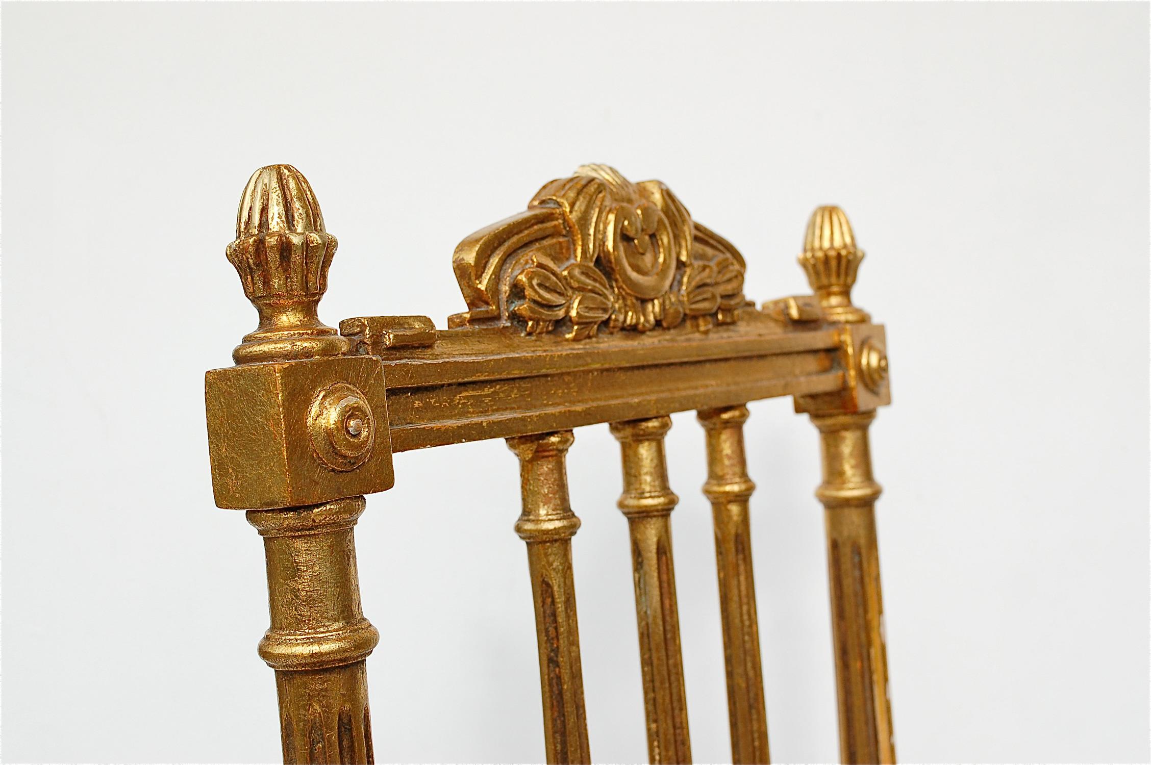 French Empire Style Giltwood Chair, Early 20th Century, France (Vergoldet)