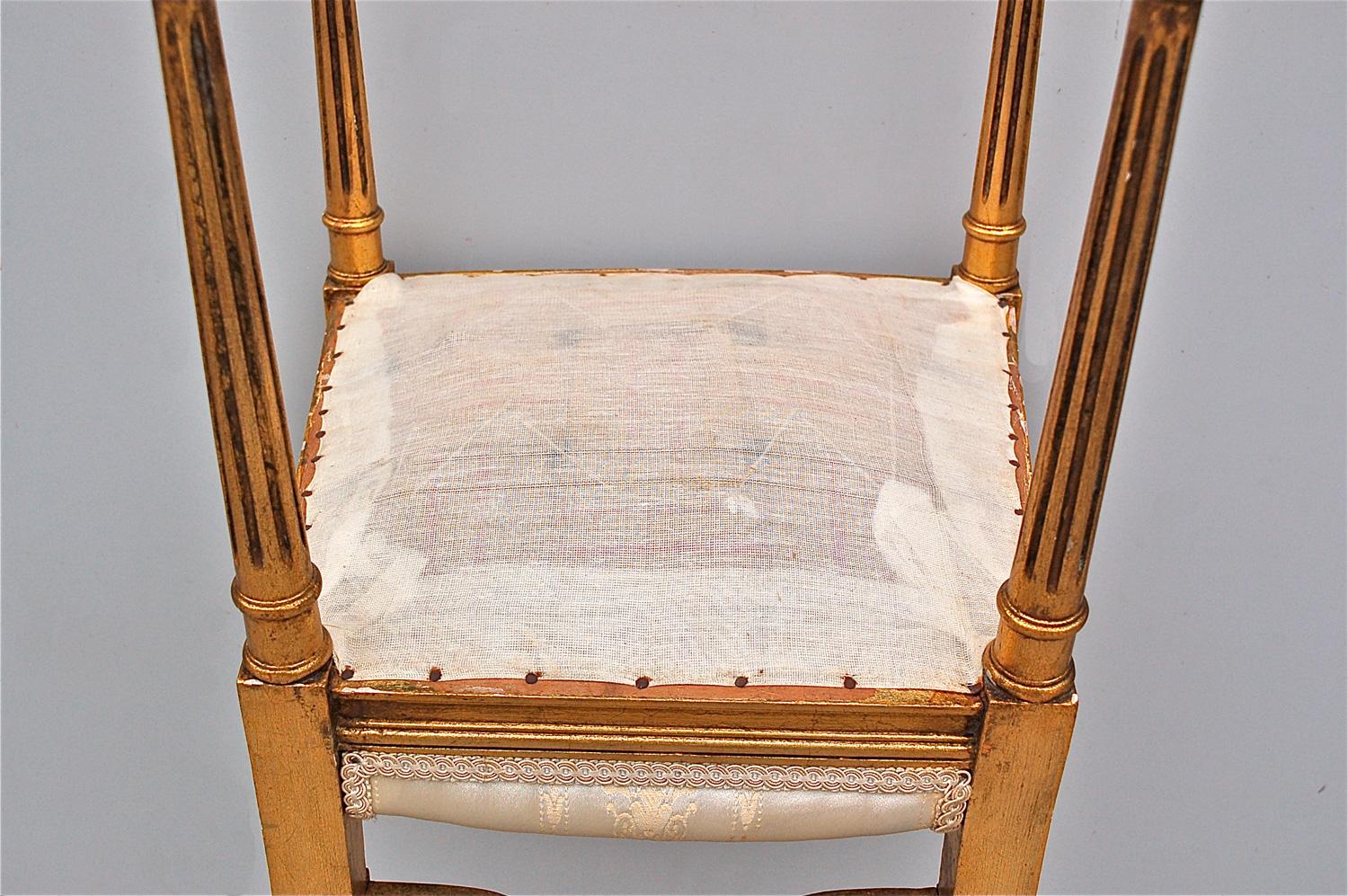 French Empire Style Giltwood Chair, Early 20th Century, France 1