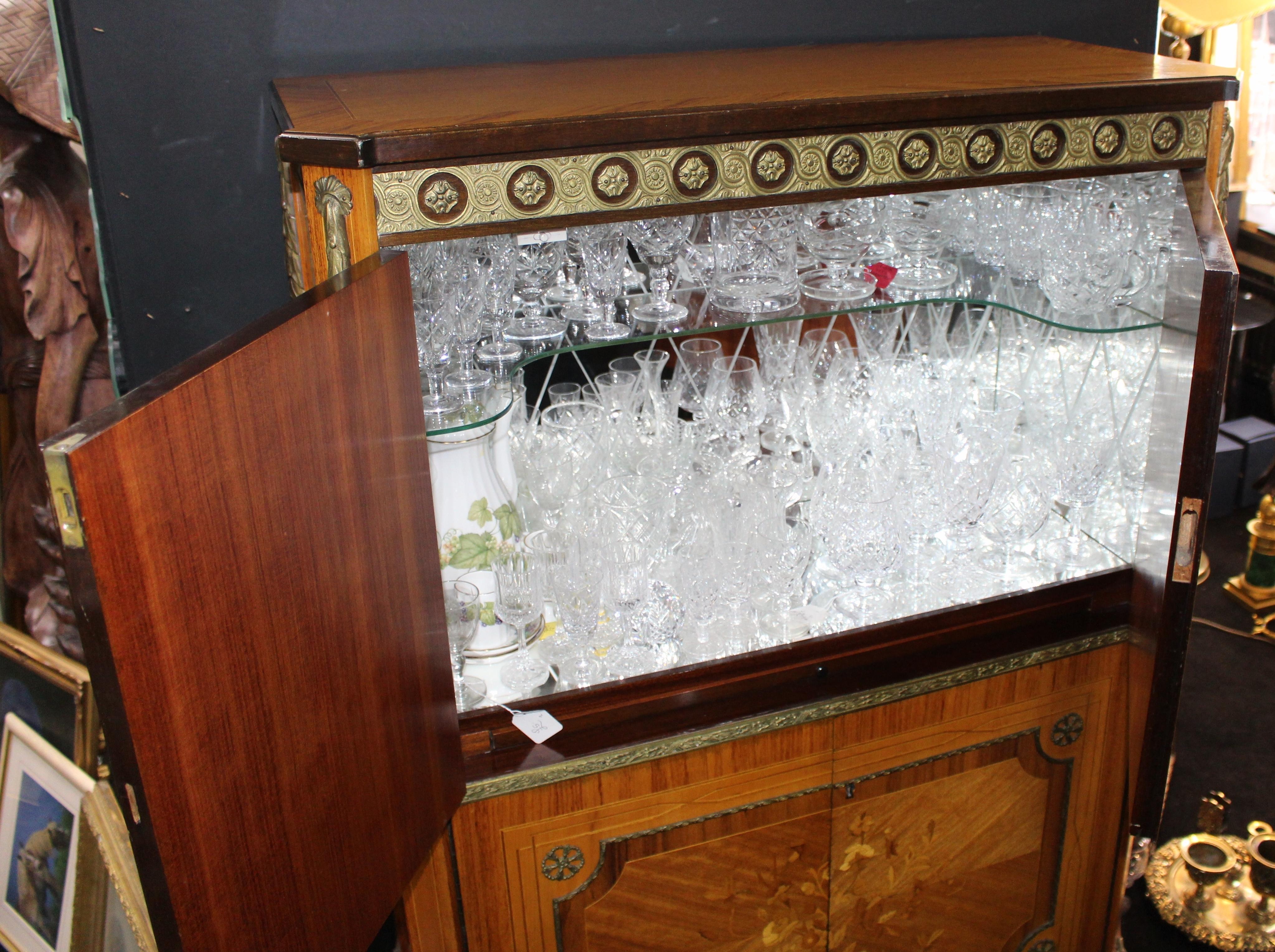 French Empire Style Inlaid Cocktail Cabinet For Sale 4