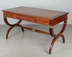 French Empire Style Leather Top Mahogany Desk
