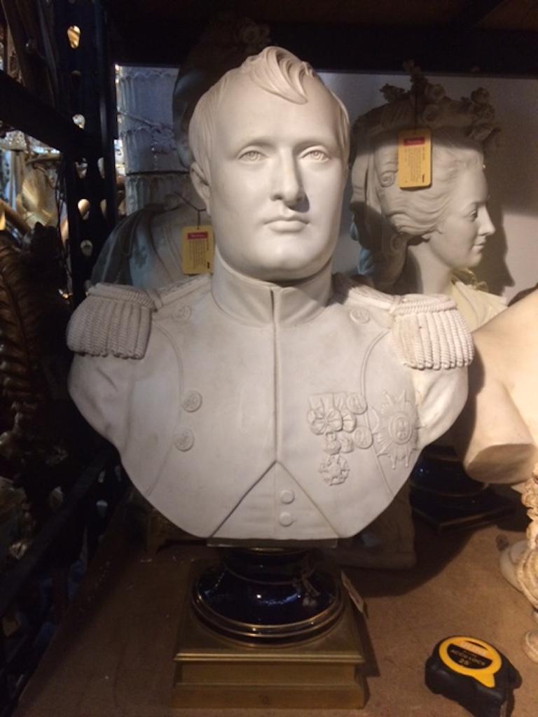 Porcelain French Empire Parian Napoleon Bust For Sale