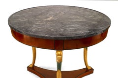 French Empire Style Mahogany and Gilt Center Table