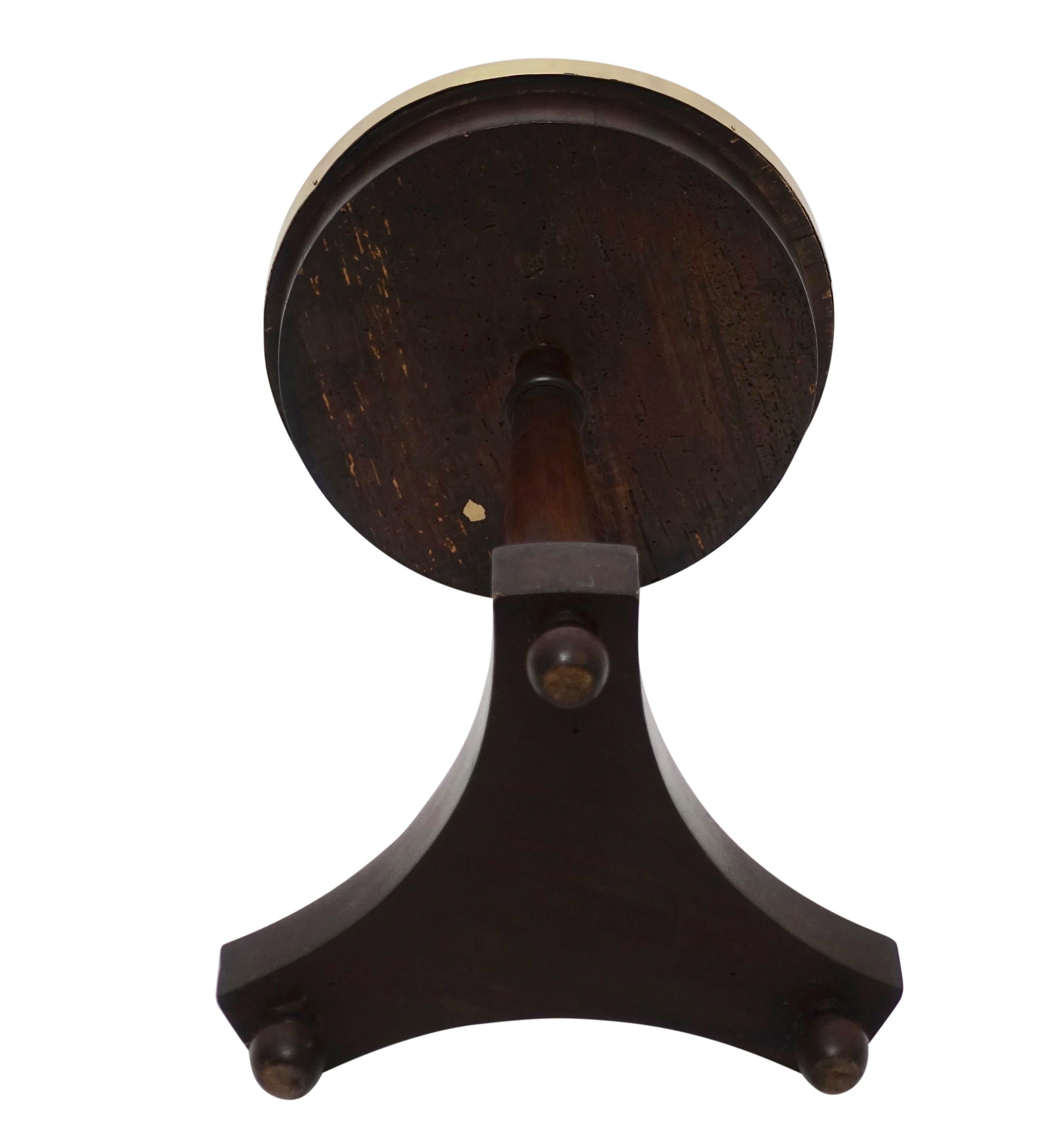 French Empire Style Mahogany and Marble Candle Stand Side Table, circa 1840 3