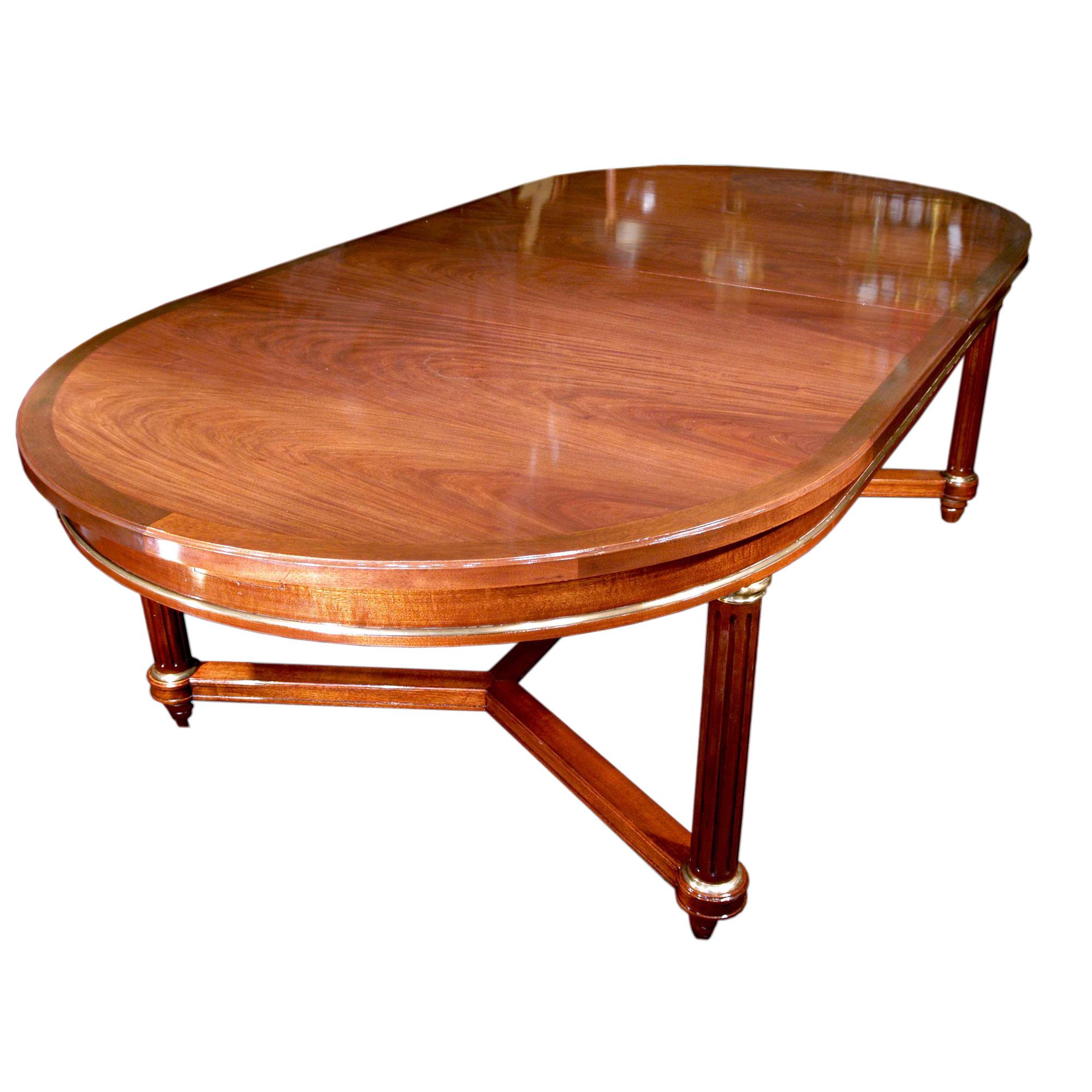 French Empire Style Ebonized Dining Table by Jansen at 1stDibs
