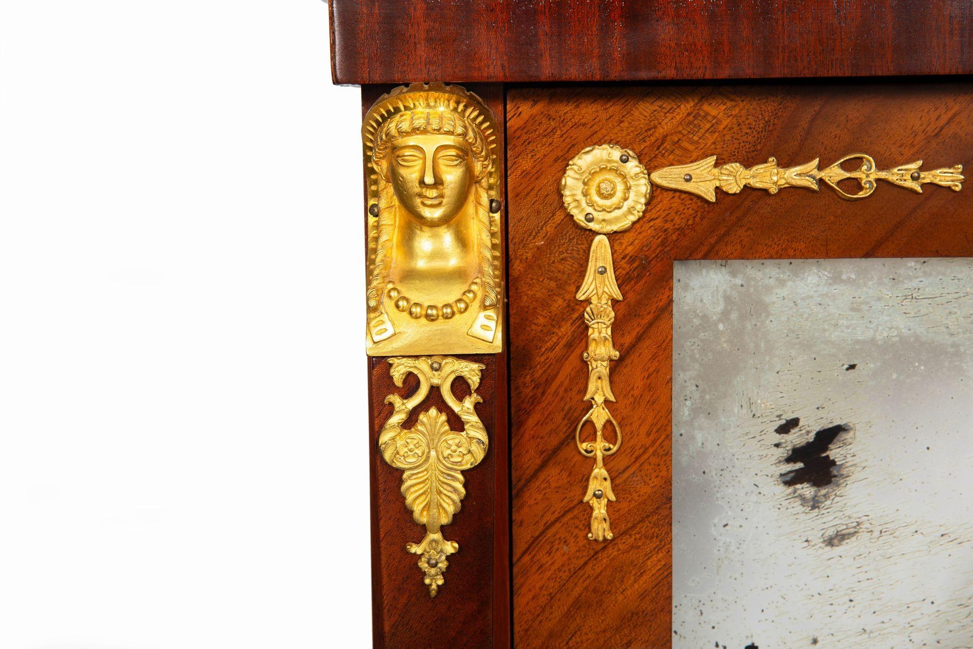 French Empire Style Mahogany Antique Secretary Desk For Sale 6