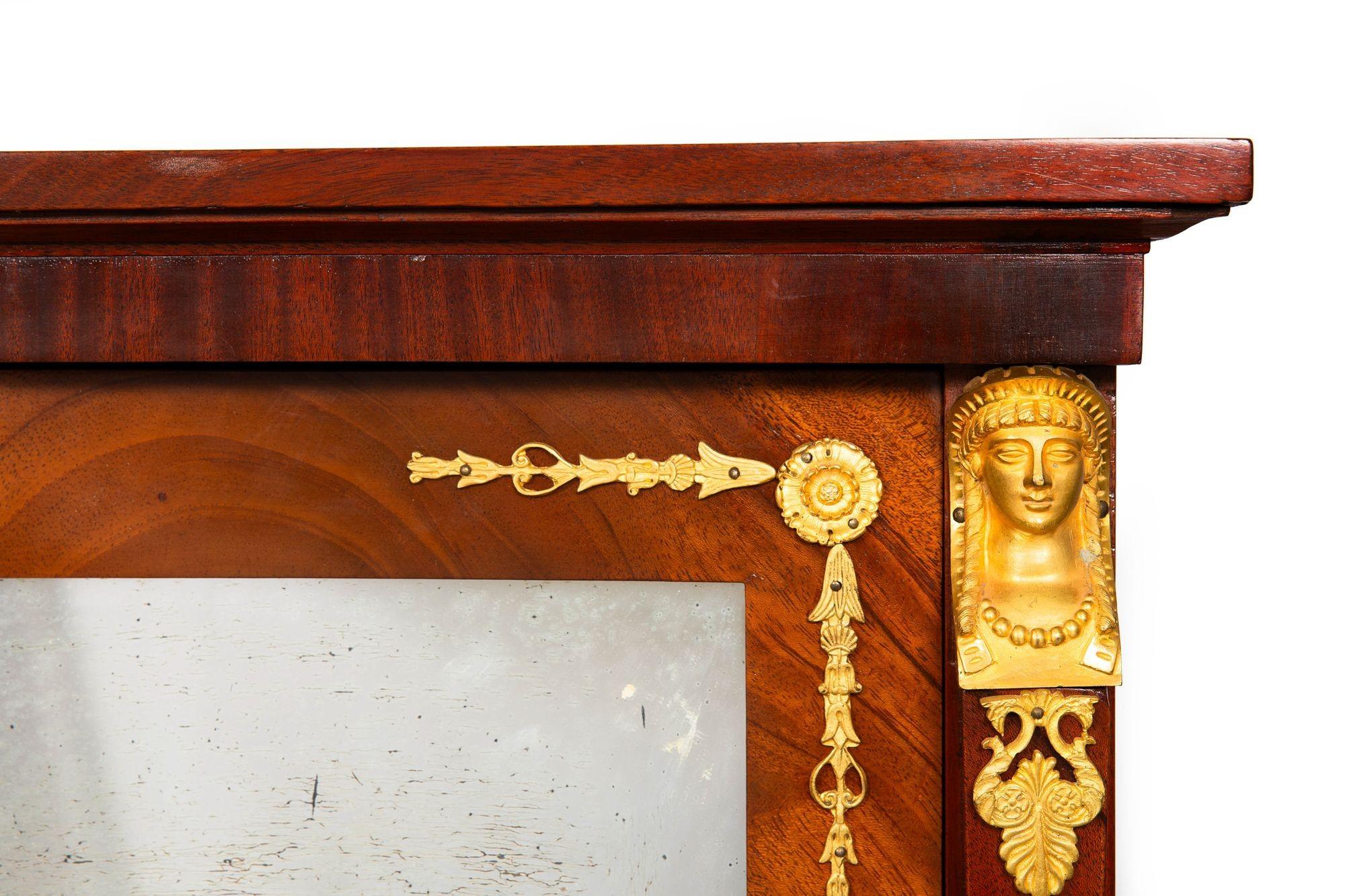 French Empire Style Mahogany Antique Secretary Desk For Sale 10