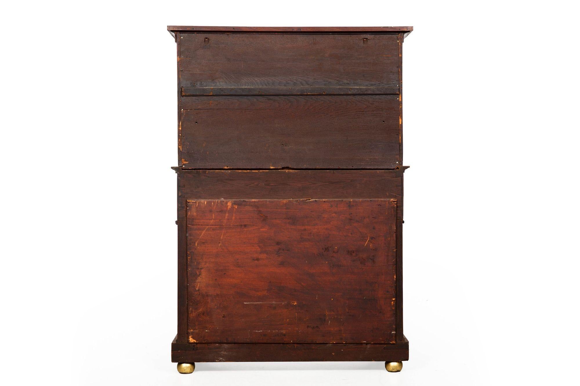 Bronze French Empire Style Mahogany Antique Secretary Desk For Sale