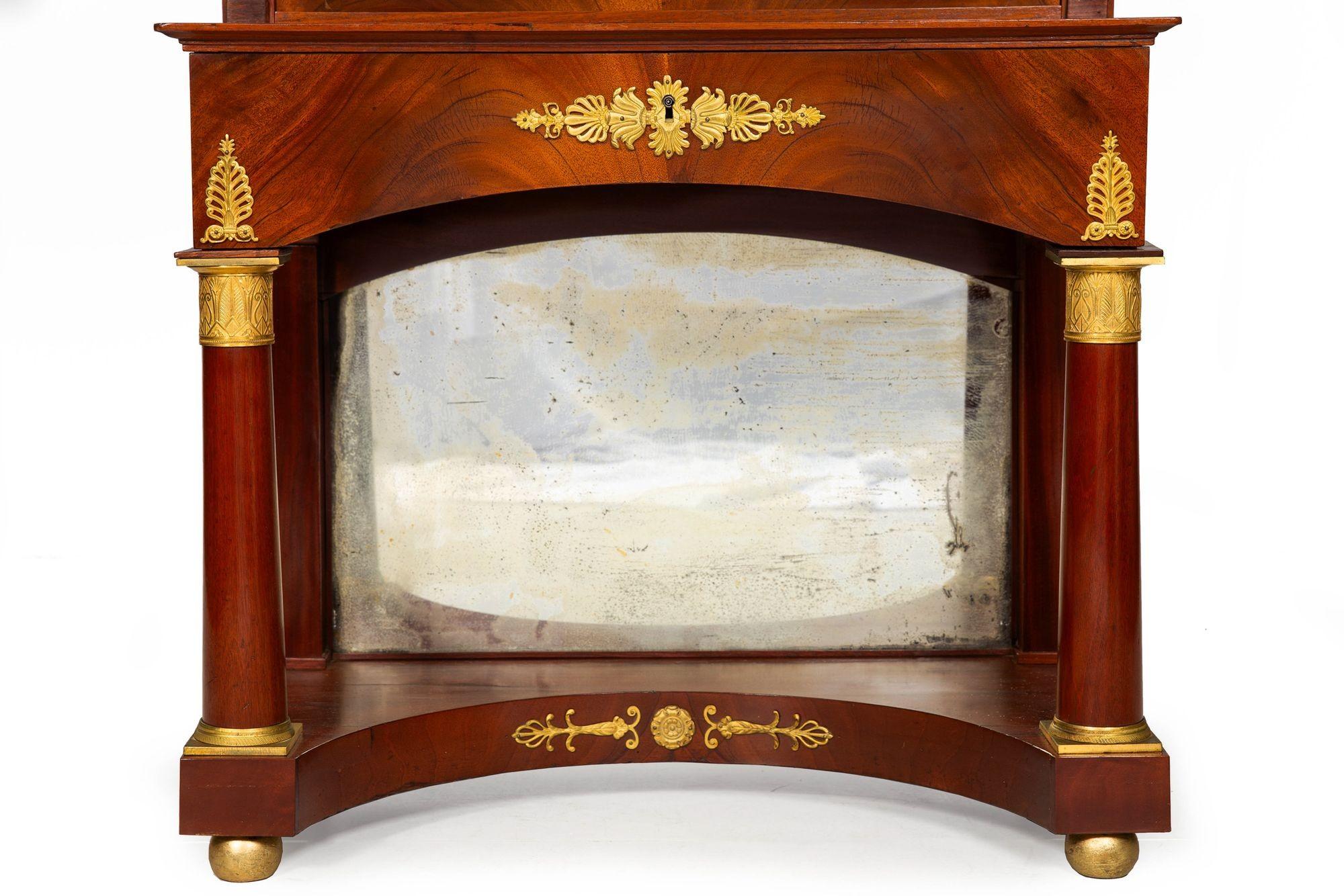 French Empire Style Mahogany Antique Secretary Desk For Sale 3