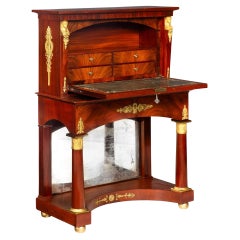 French Empire Style Mahogany Antique Secretary Desk